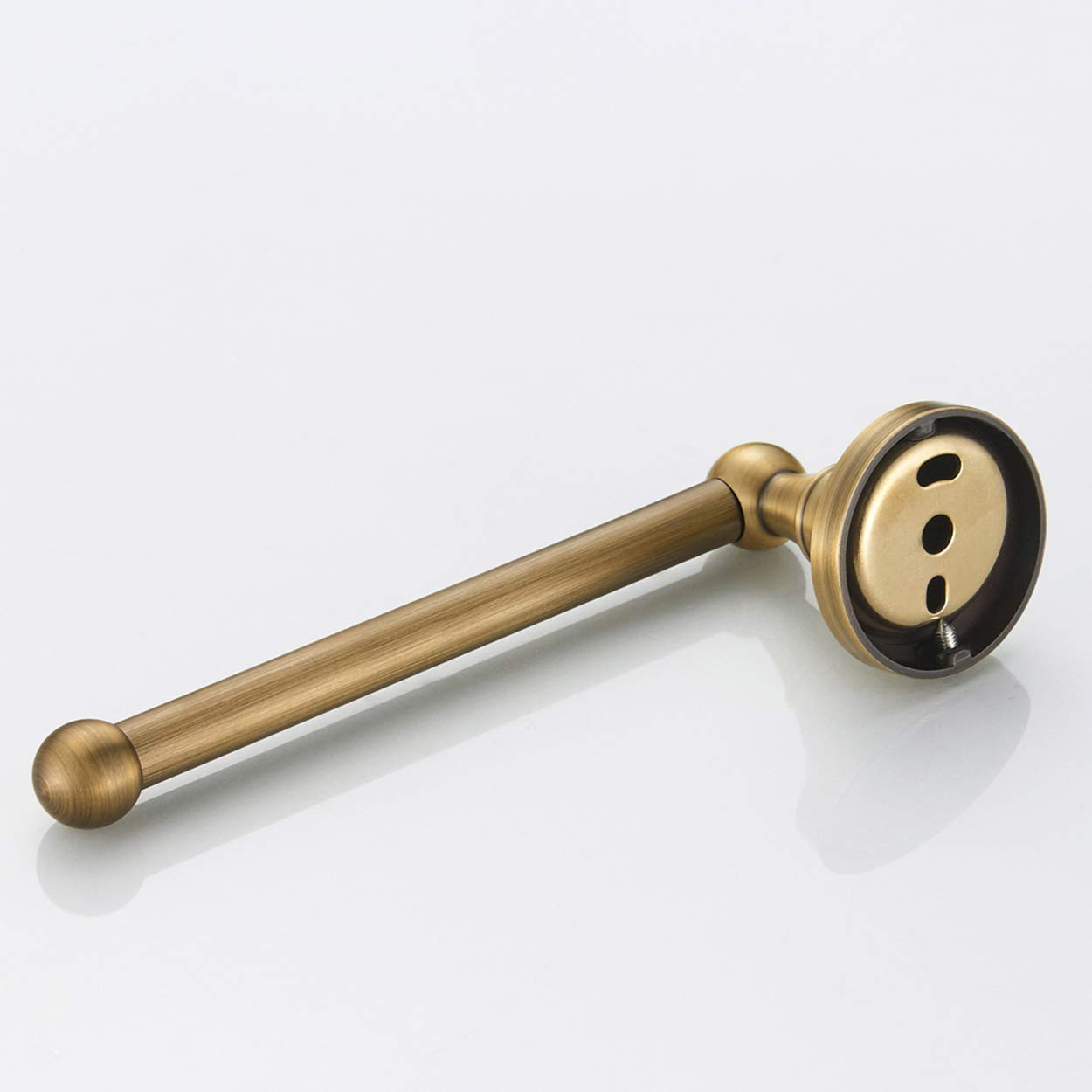Antique Brass Wall Mounted Toilet Paper Holder & Towel Hook Set - Brushed Bronze Bathroom Accessories for Home Decor and Space Saving Organization