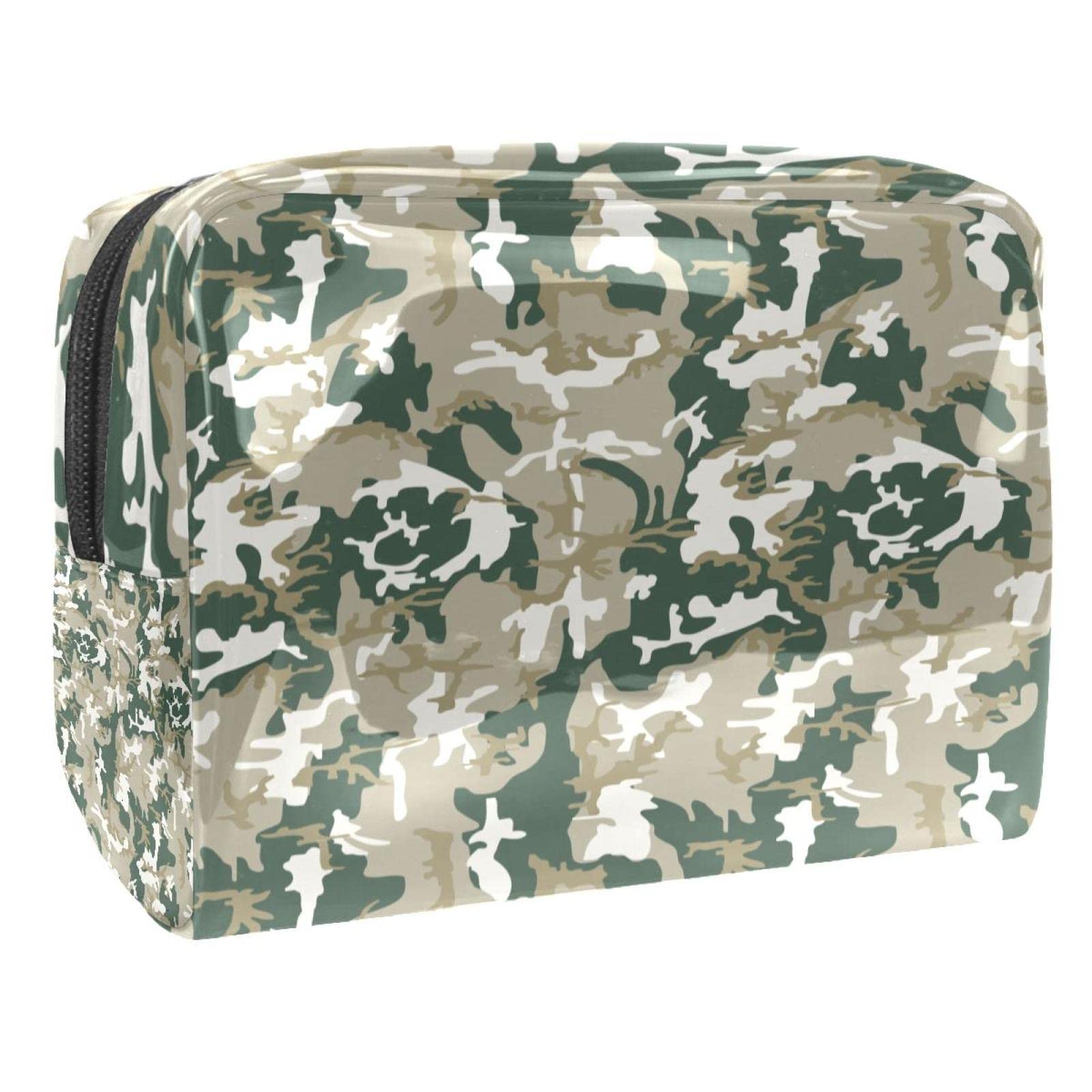 Military Camouflage Makeup Bag for Women - Small Travel Cosmetic Pouch & Toiletry Organizer | Perfect for Travel, Gym, Camping & Military Enthusiasts