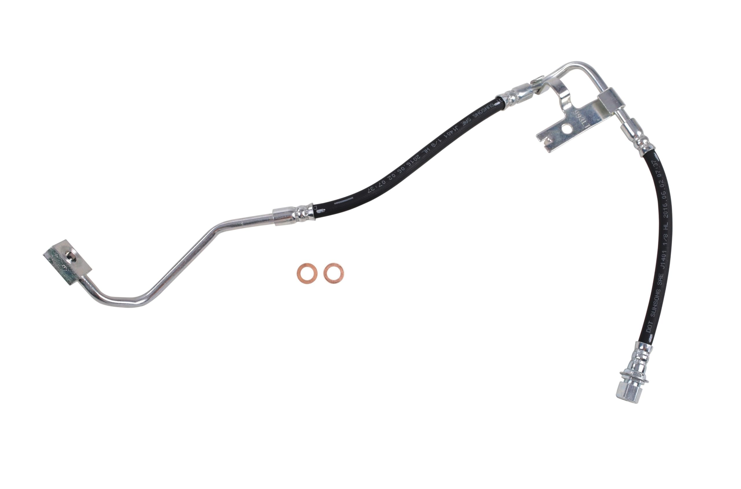 Sunsong 2201209 Brake Hydraulic Hose - High Performance Replacement for Cars, Trucks & SUVs - Durable DOT-Approved Brake Line - Perfect for Off-Roading, Towing & Daily Commuting