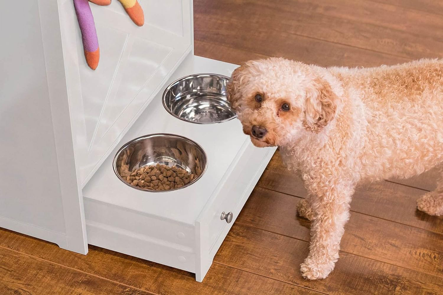 Premium Bark N Feed Pet Food Nourishment Center - Healthy Dog & Cat Food Dispenser with Automatic Feeder - Perfect for Home, Office, or Travel Use