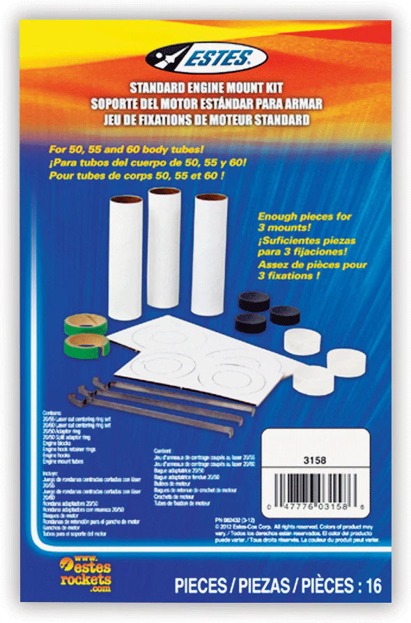 Estes Regular Engine Mount Kit for Model Rockets - Includes Parts for 3 Mounts (003158) - Perfect for DIY Rocket Building & STEM Projects
