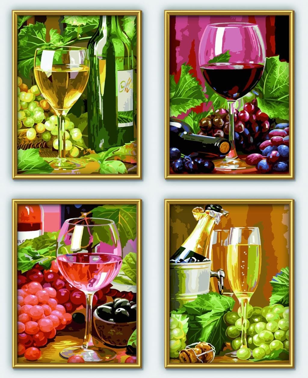 NORRIS Paint by Numbers Kit - Vino Veritas (Quattro) - DIY Wine Themed Painting for Adults - Perfect for Relaxation, Home Decor & Gift Giving