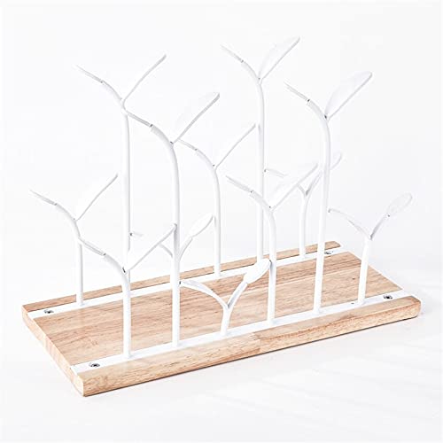 Creative Metal Freestanding Wine Rack - Small Sapling Design Kitchen Storage Stand for Wine Bottles, Bar Decor & Display Shelf (White) - Perfect for Home Bars, Kitchens & Dining Room Decor