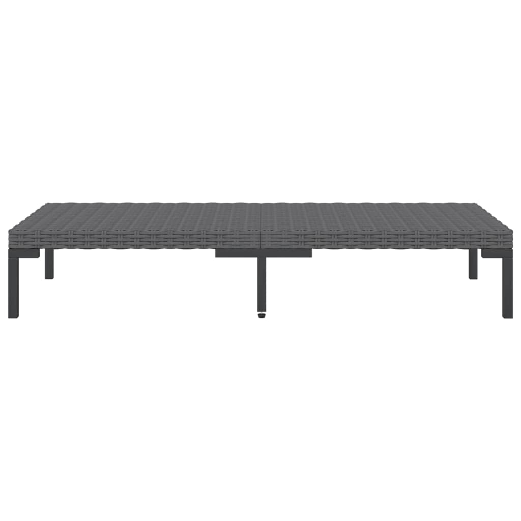 vidaXL 5-Piece Patio Lounge Set - Modern Dark Gray Poly Rattan Outdoor Sectional Sofa with Cushions - Perfect for Backyard, Poolside & Garden Relaxation