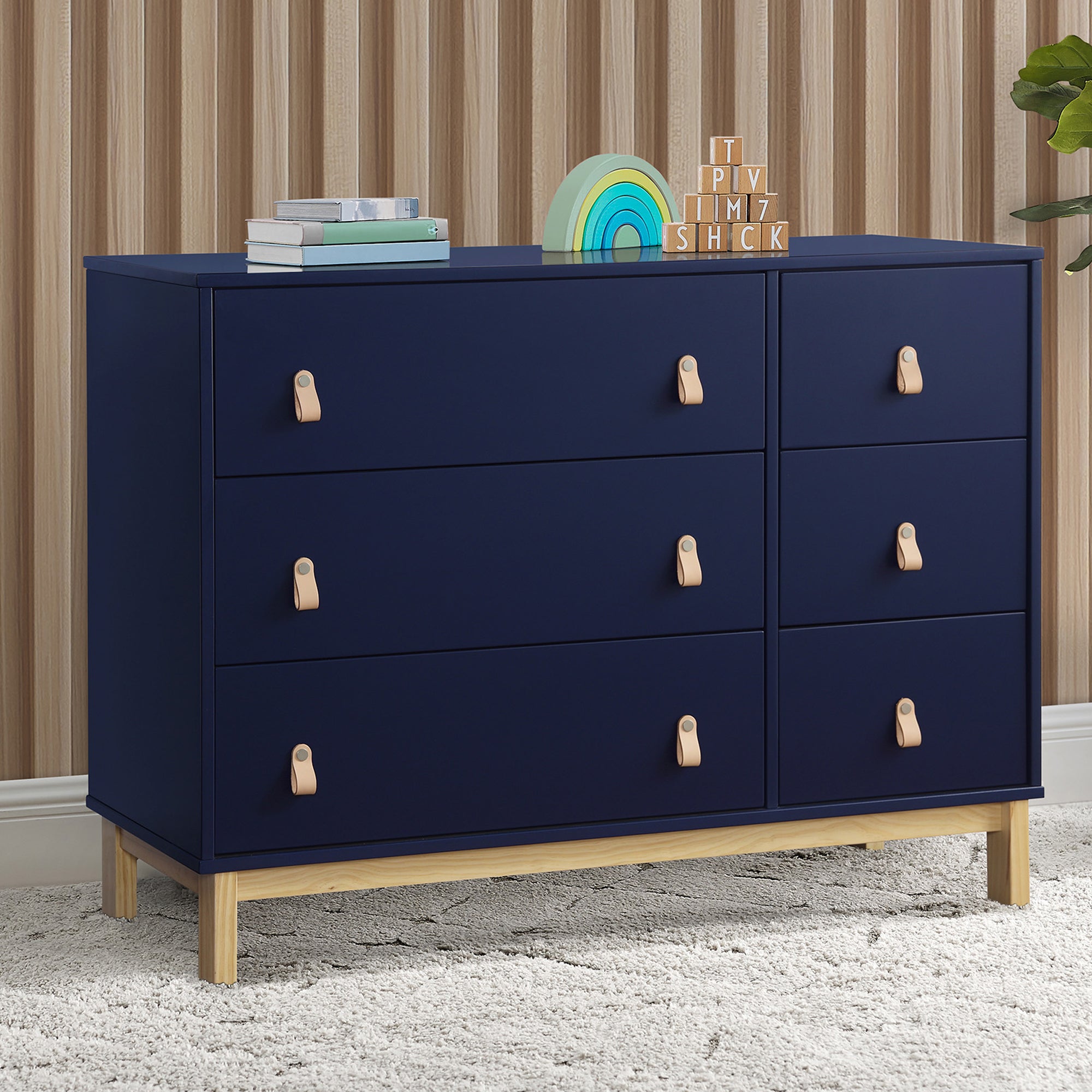 BabyGap Legacy 6-Drawer Dresser with Leather Pulls & Interlocking Drawers - Nursery Storage Solution for Baby Clothes, Blankets & Essentials