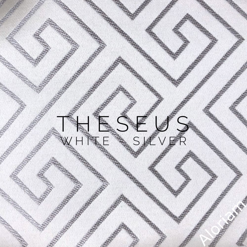 Theseus Black Silver Greek Key Pillow Cover - Decorative Throw Pillow Covers for Sofa, Bed, Couch - Elegant Home Decor for Living Room & Bedroom