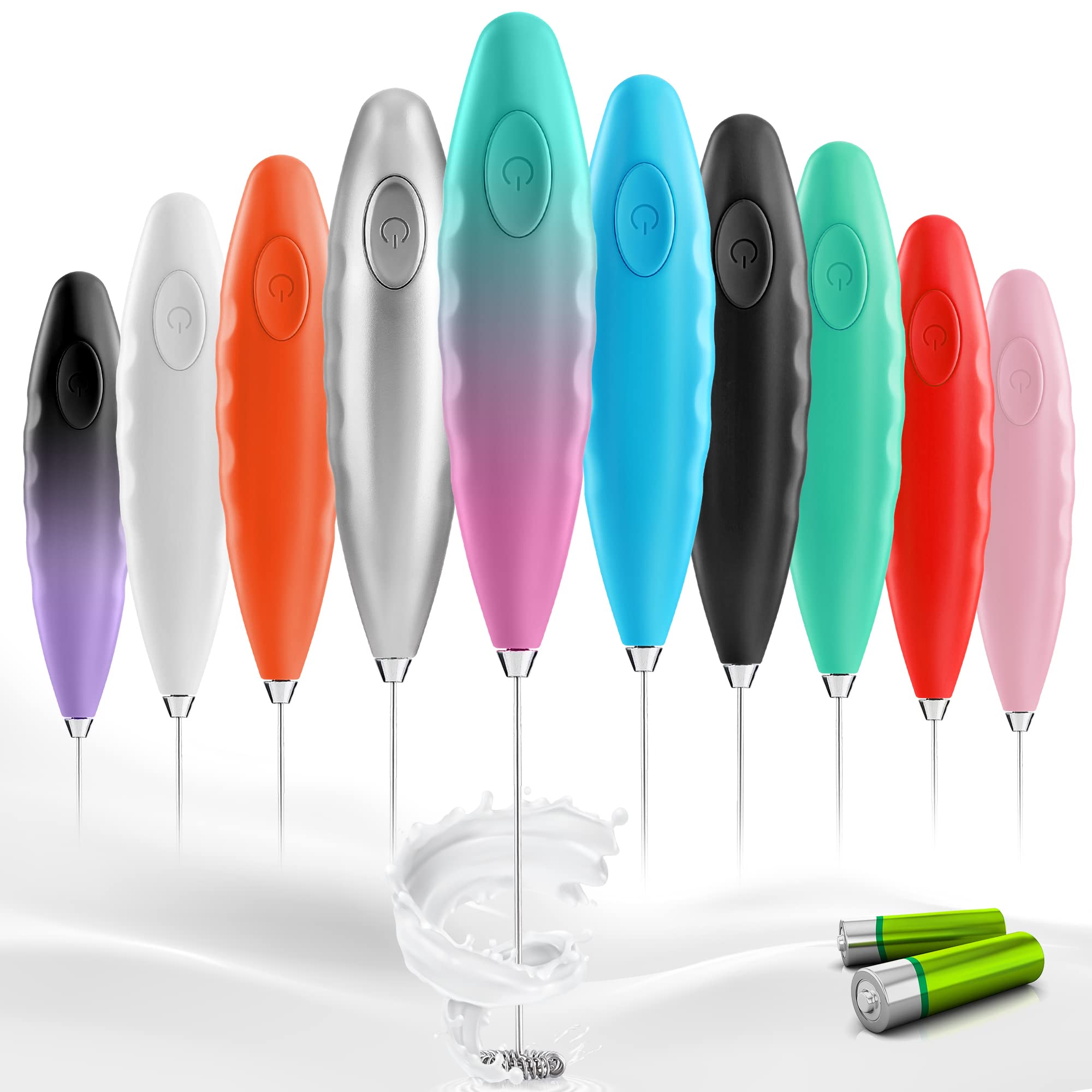 Electric Milk Frother for Coffee & Matcha - Handheld Drink Mixer with Comfort Grip - Battery Powered Whisk for Lattes, Cappuccinos & Bubble Tea (Bubblegum Pink) - Perfect for Home, Office & Coffee Shops
