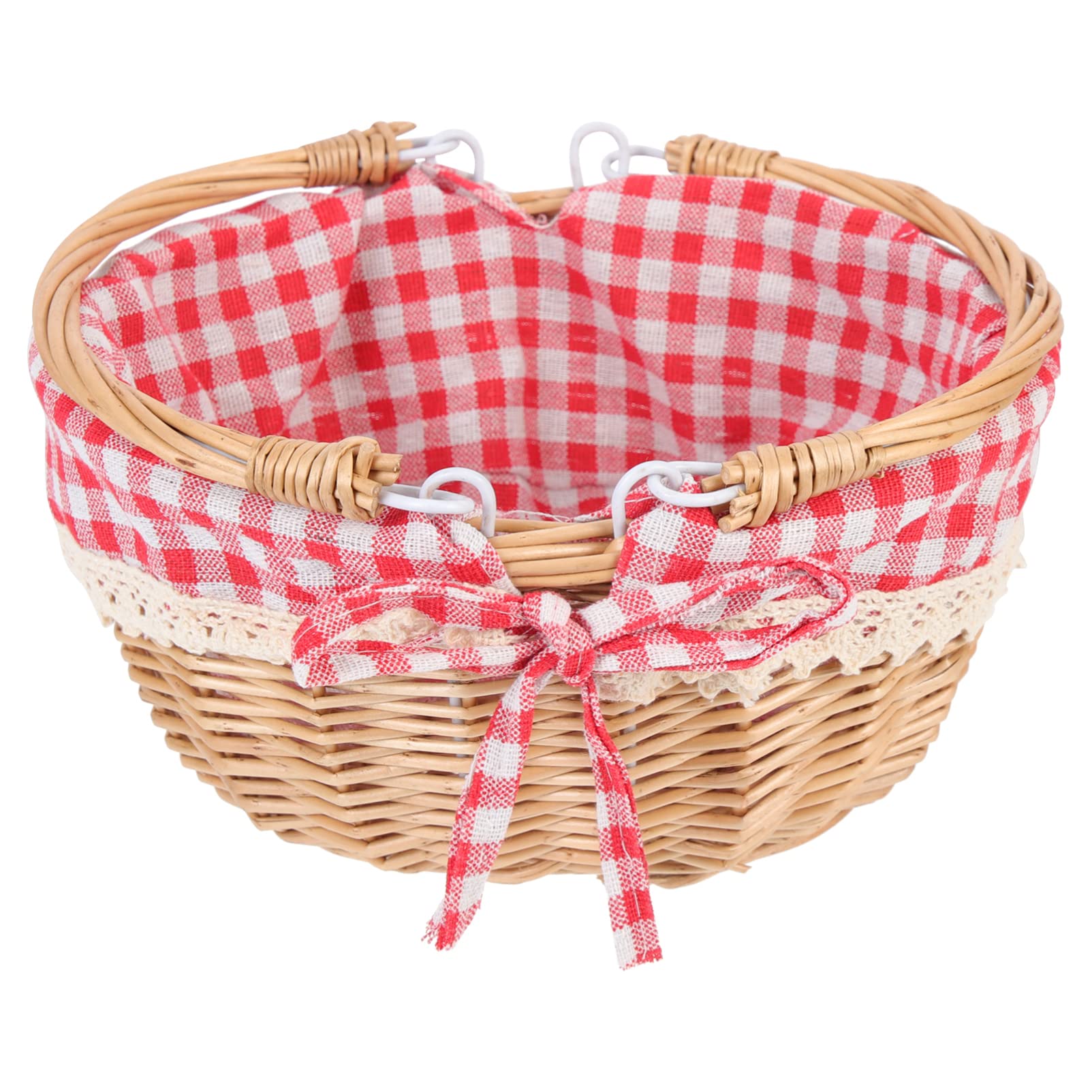Eco-Friendly Rattan Picnic Basket - Multipurpose Woven Storage Container for Food, Groceries, Flowers & Home Decor | Perfect for Halloween, Picnics, Weddings & Beach Outings | Durable Handwoven Decorative Hamper