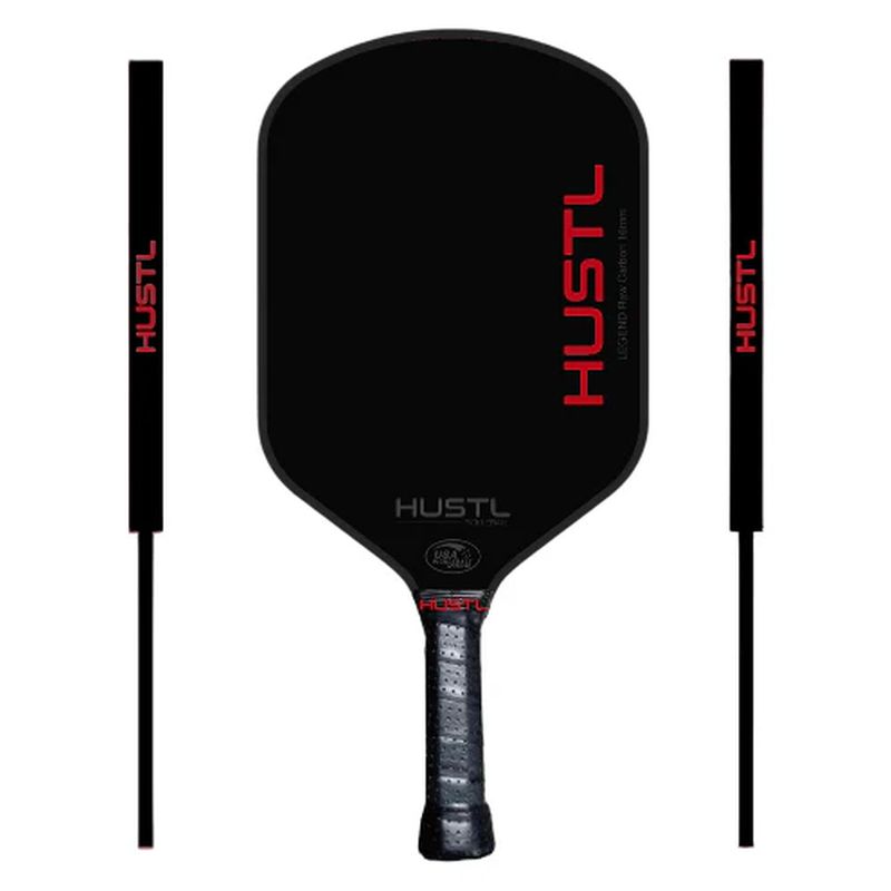 HUSTL Legend Gen 2 16mm Raw Carbon Pickleball Paddle - Premium Performance Paddle for Competitive Play & Outdoor Sports