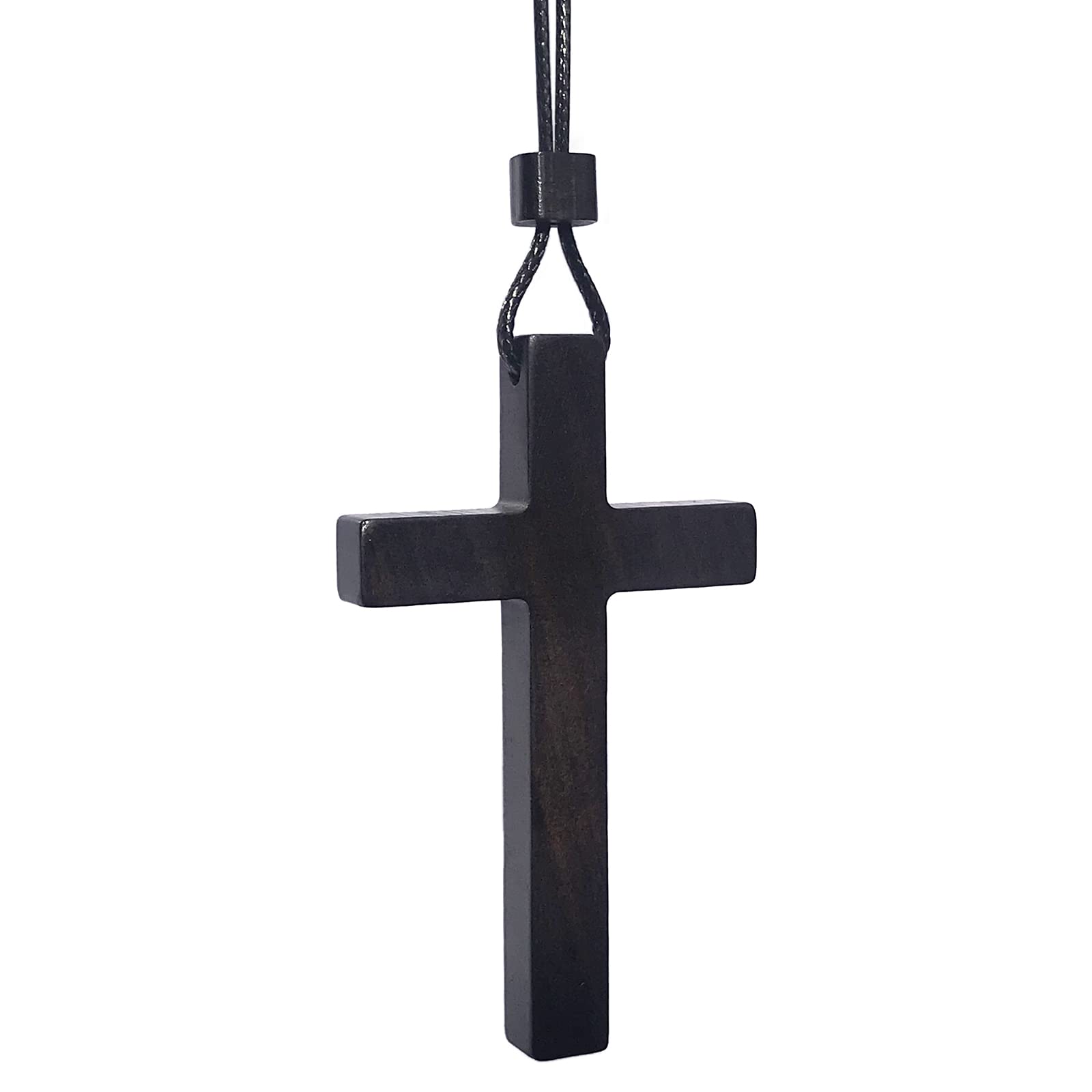 YISHUJIA Solid Wood Cross Necklace - Handcrafted Wooden Cross Pendant for Christian Faith Jewelry, Religious Rustic Gifts for Men, Women, Boys & Girls (CHUXIN Series) - Perfect for Baptism, Confirmation, Church Services & Daily Wear
