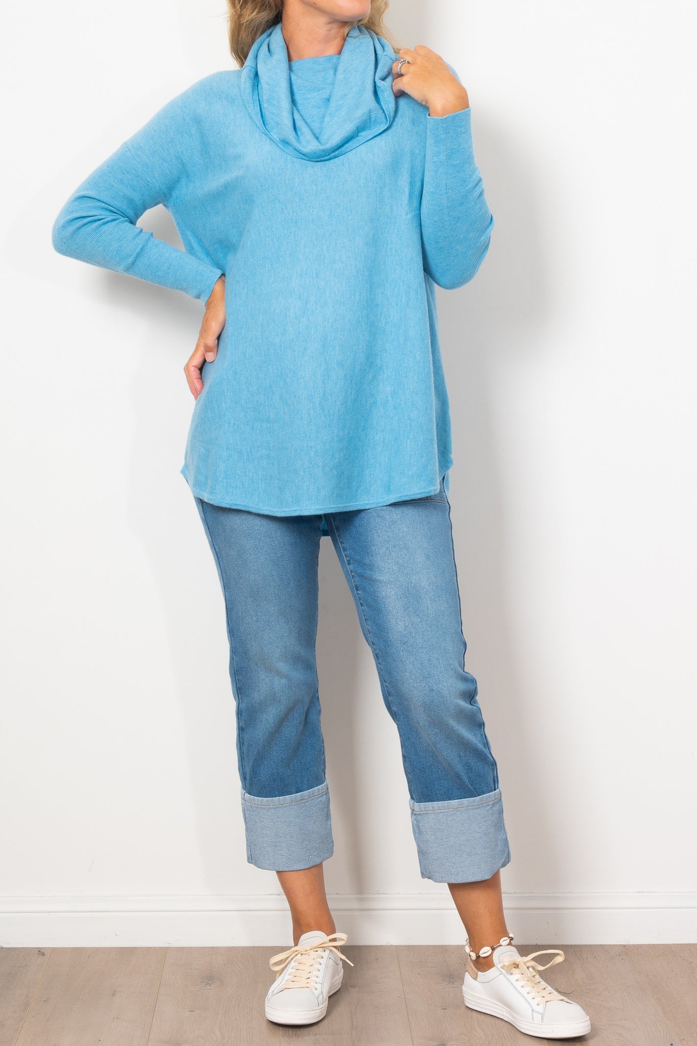 Bridge & Lord Kylie Cowl Neck Knit Sweater for Women - Soft Chunky Knit Pullover Winter Tops - Perfect for Office Wear, Date Nights & Casual Outfits