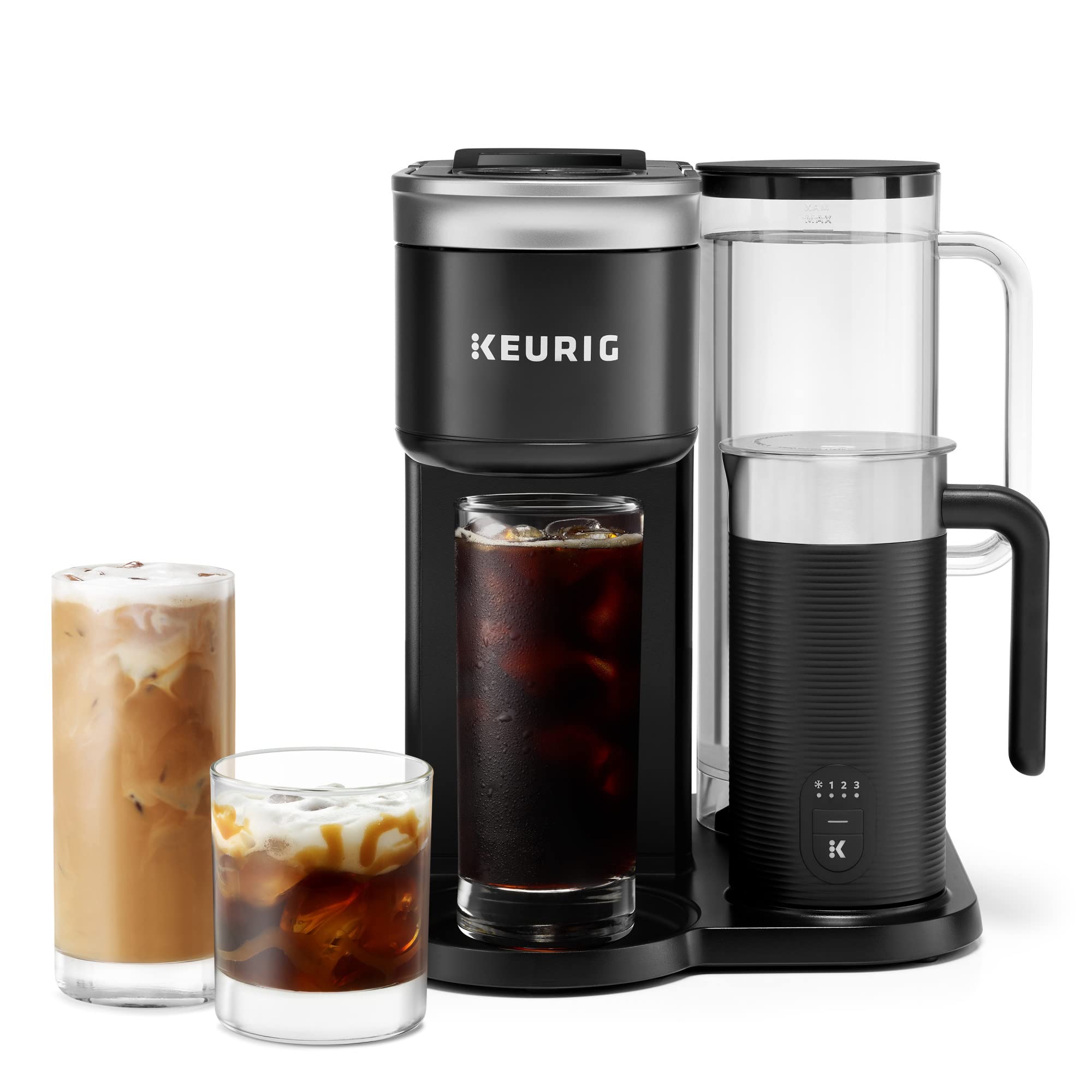 Keurig K-Cafe SMART Single Serve K-Cup Pod Coffee Maker - Latte & Cappuccino Maker, Black | Perfect for Home, Office & Small Spaces | Brews Coffee, Lattes & Iced Drinks
