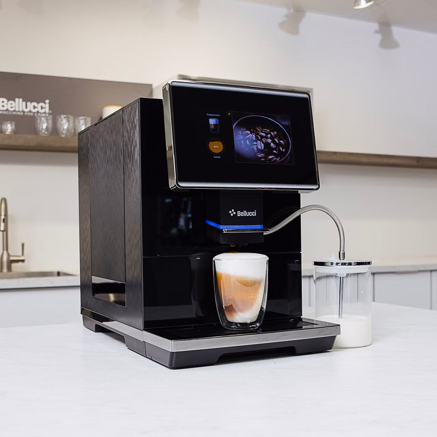 Bellucci Bistro Automatic Coffee Machine - Black | Premium Espresso Maker for Home & Office | Perfect for Morning Brews, Entertaining Guests & Coffee Lovers
