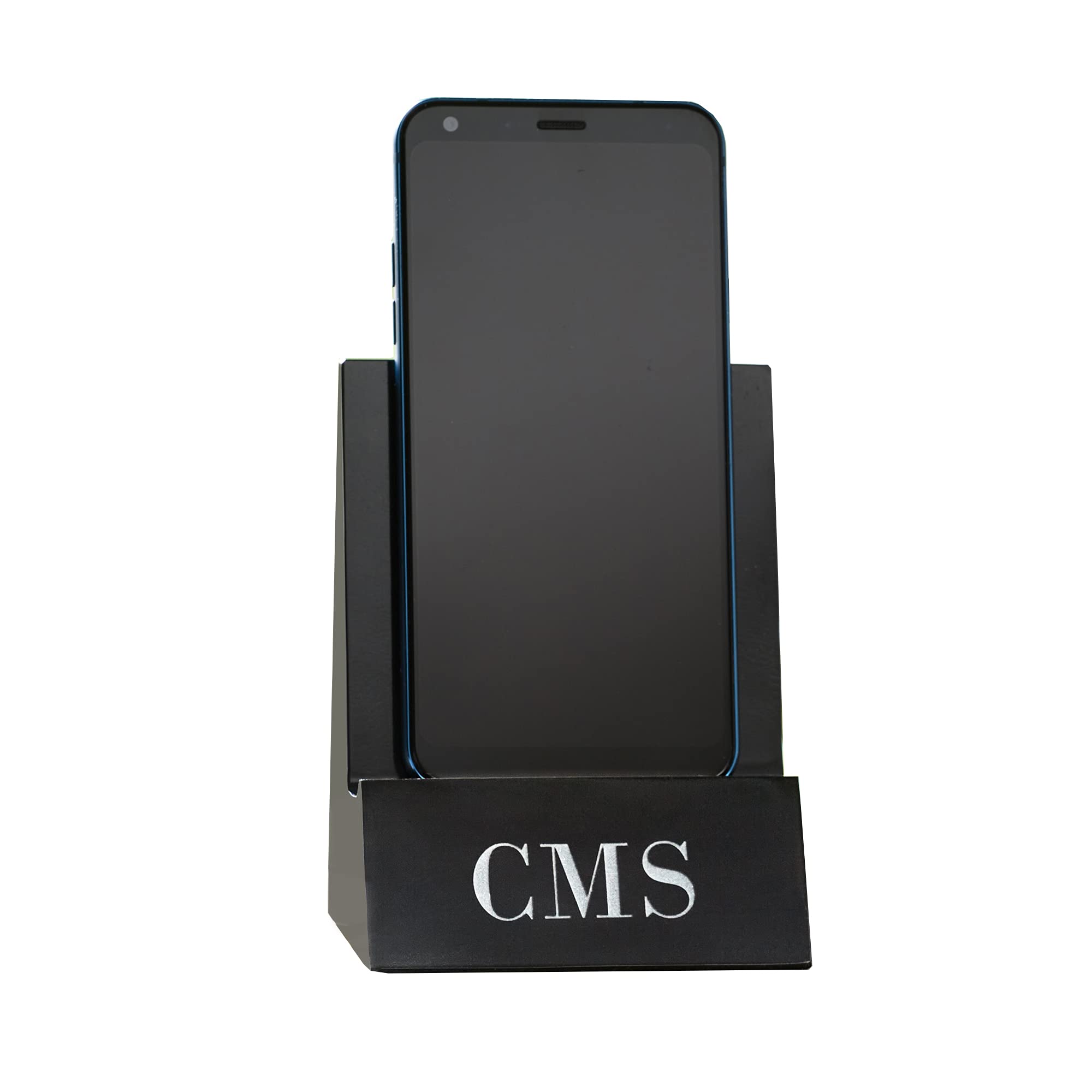 Personalized Marble Desk Phone Holder - Custom Monogram Engraving - Stylish Office & Home Accessory for iPhone & Android - Perfect for Work, Study & Gift Giving