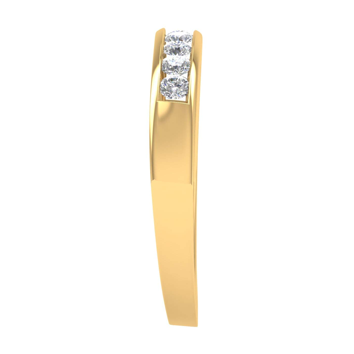 1/2 Carat Channel Set Diamond Wedding Band Ring for Women - 14K Gold Engagement Ring, Anniversary Gift, Bridal Jewelry for Her - Perfect for Weddings, Proposals & Special Occasions