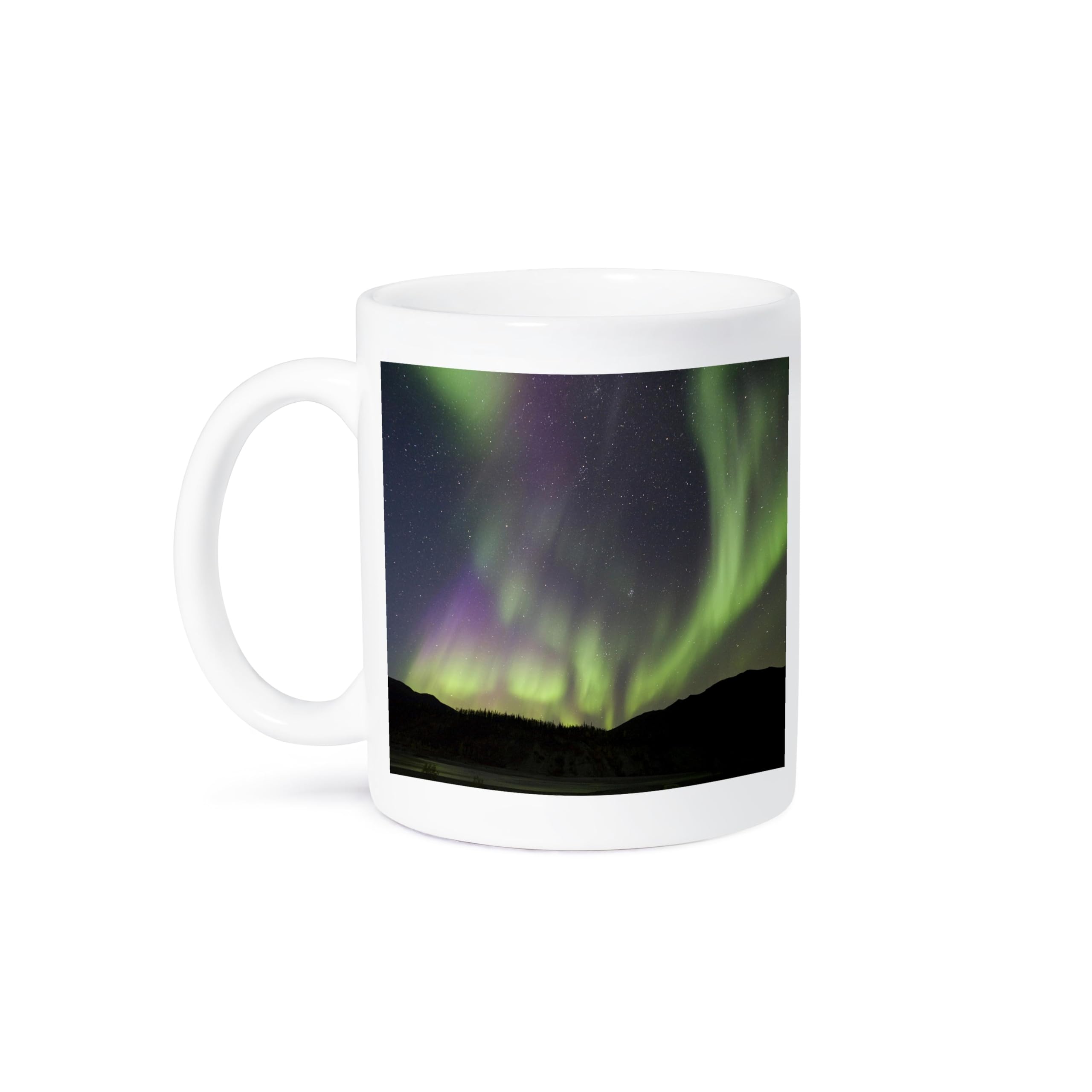 15oz Aurora Borealis Northern Lights Coffee Mug - Alaska USA Inspired Funny Gift - Perfect for Home, Office & Travel Use