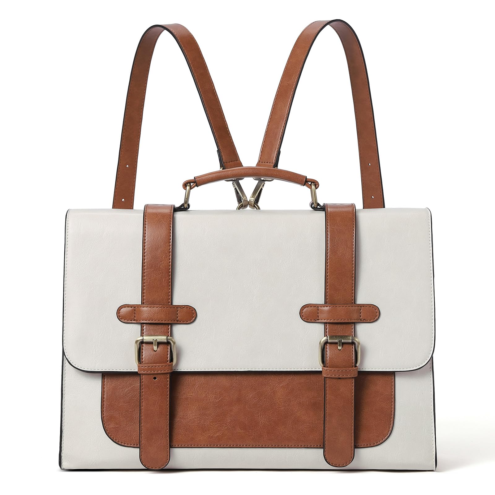 CLUCI Women's Leather Briefcase - 15.6 Inch Laptop Bag for Business & Work | Professional Tote for Office, Commute & Travel