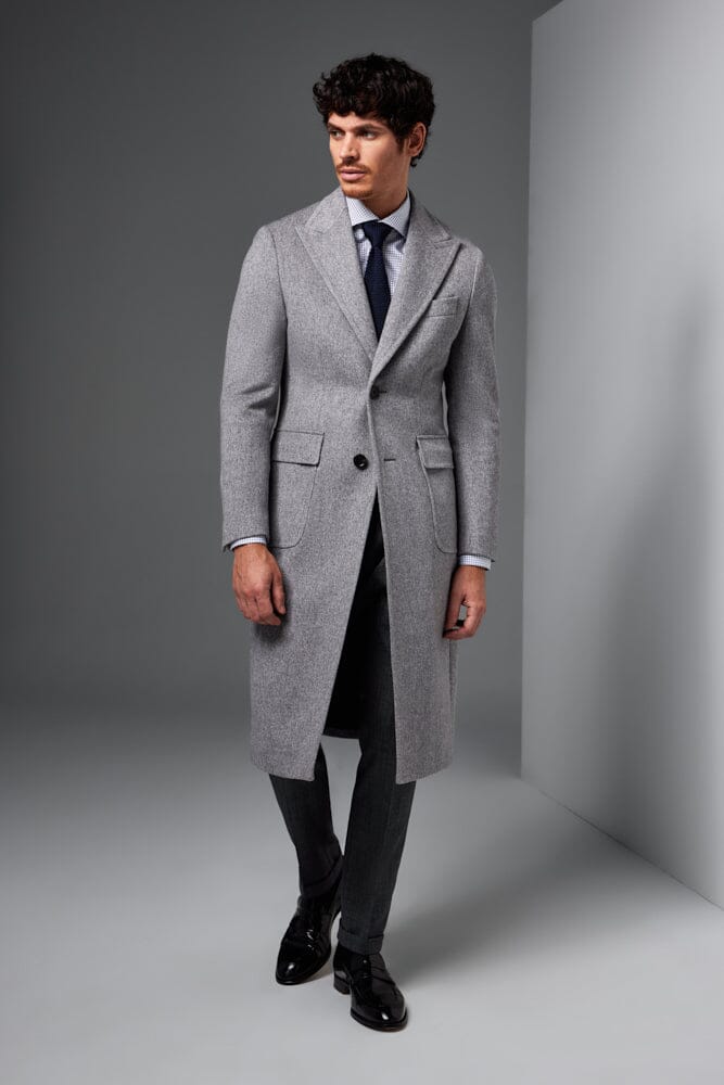 The Carter Peak Coat - Light Grey Wool Long Coat for Men & Women | Warm Winter Outerwear for Cold Weather & Outdoor Activities