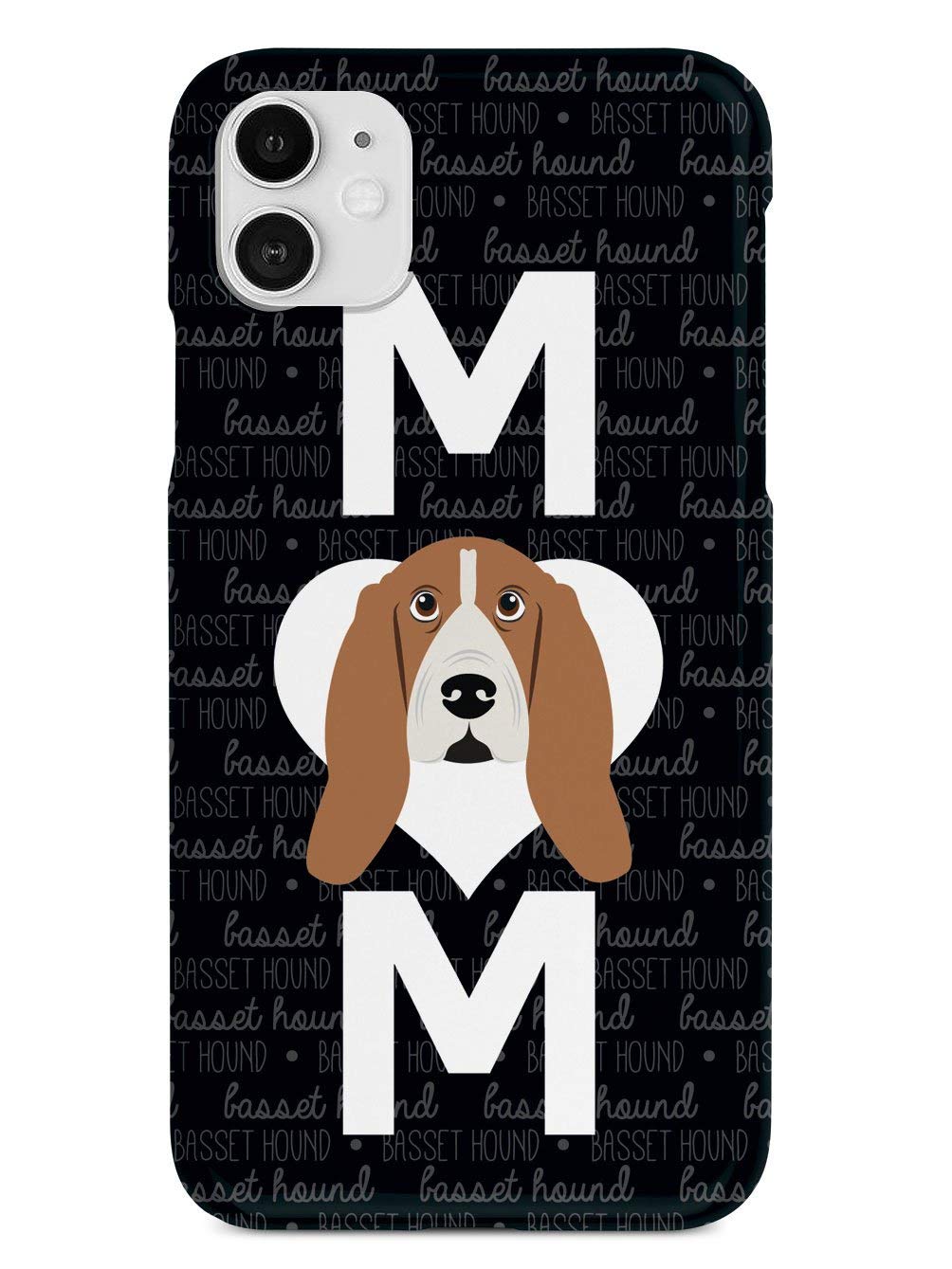Inspired Cases - Premium 3D Textured Protective Phone Case Compatible with iPhone 12 - Basset Hound Mom Design - Perfect for Everyday Use, Work & Travel