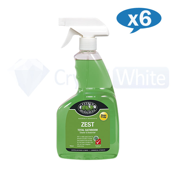 Citrus Resources Zest Concentrated Total Bathroom Cleaner & Deodorizer - Powerful Bathroom Cleaning Solution for Tiles, Sinks, Showers & Toilets