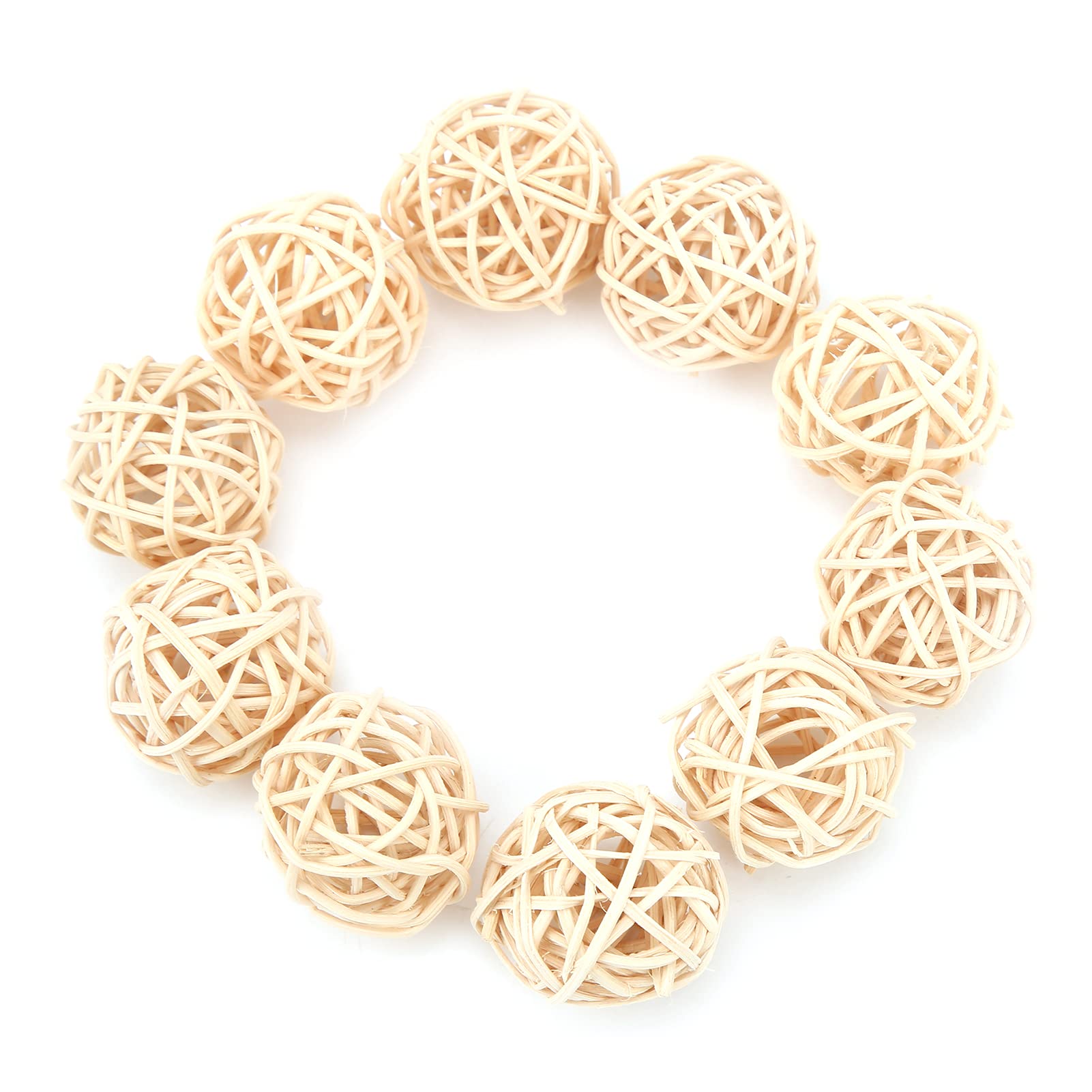 Natural Hand-Woven Bird Chewing Toys - 10pcs Safe Small Animal Chew Toys for Parakeets, Cockatiels & Lovebirds - Perfect for Cage Enrichment & Home Decoration