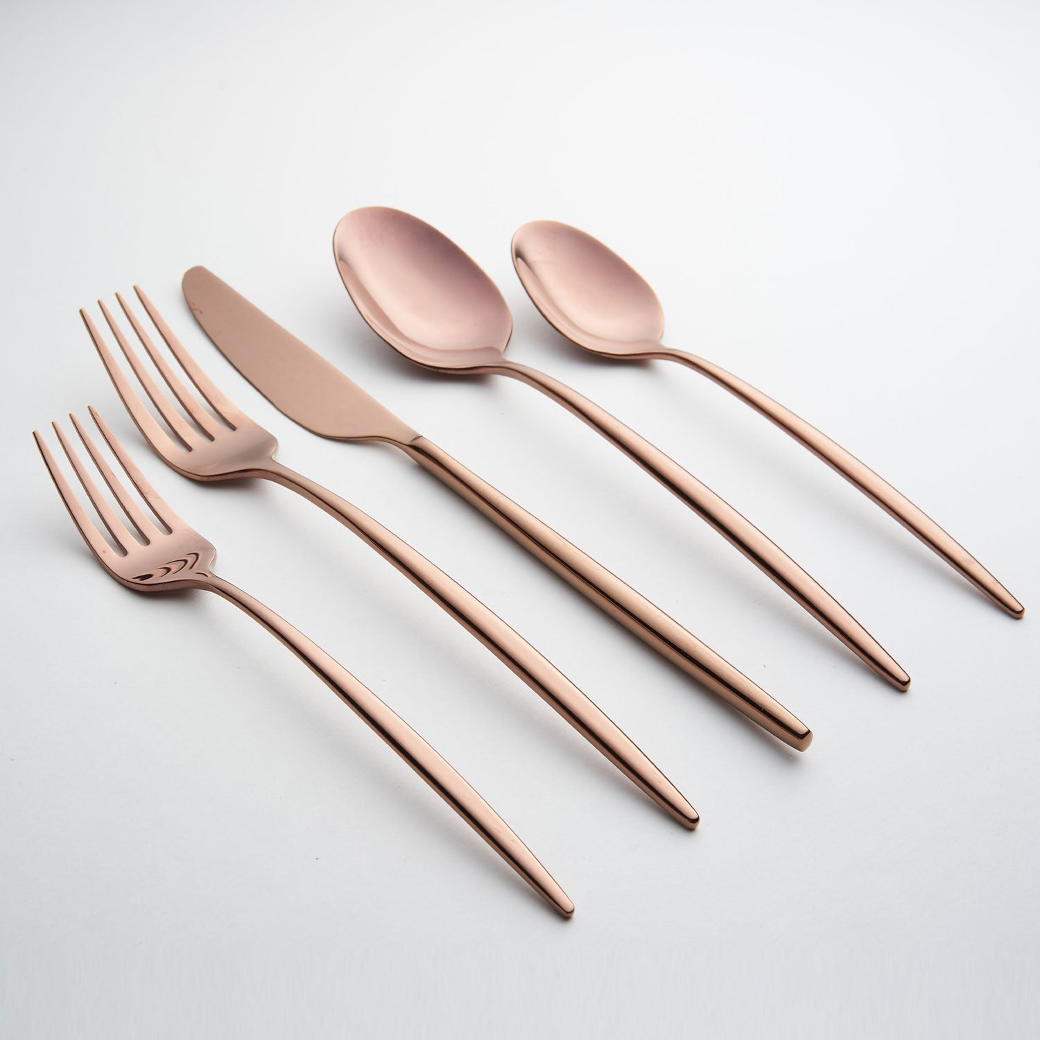 20-Piece Gaze Copper Mirror Flatware Set - Elegant Stainless Steel Cutlery for Dining, Entertaining & Wedding Gifts - Perfect for Fine Dining, Dinner Parties & Home Decor