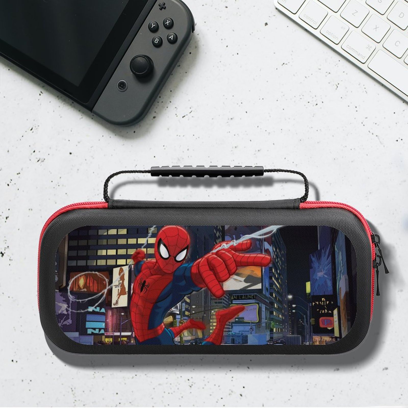 Premium Protective Case for Nintendo Switch OLED & Switch - Durable Travel Carrying Case with Extra Storage Space | Perfect for Gaming On-The-Go, Travel Protection & Accessories Organization
