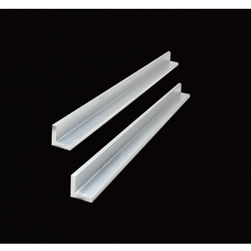 16Inch Aluminum Angle Stock 6061-T6, 1x1x1/4 Inch Thick (2 Pack) - Perfect for DIY Projects, Metal Fabrication, Shelving & Structural Support