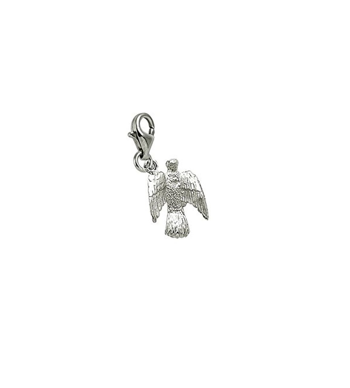 Dove Charm with Lobster Claw Clasp - Sterling Silver Jewelry Pendant for Bracelets & Necklaces - Perfect for Gifts, Anniversaries and Everyday Wear