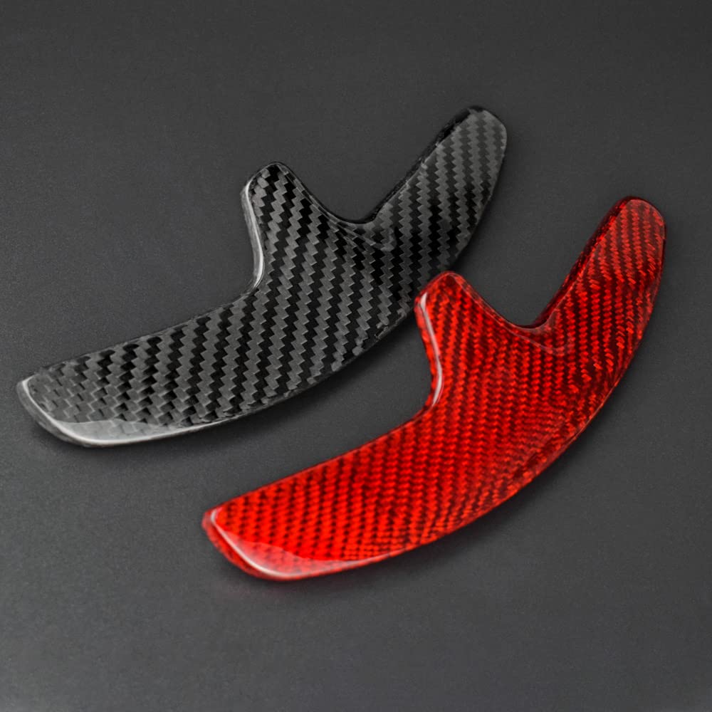 Carbon Fiber Steering Wheel Shift Paddles for Porsche 911 Carrera 991 (2012-2019) & Cayman (2013-2019) - Black Extended Shifter Trim Cover Accessories | Enhance Driving Performance & Racing Experience