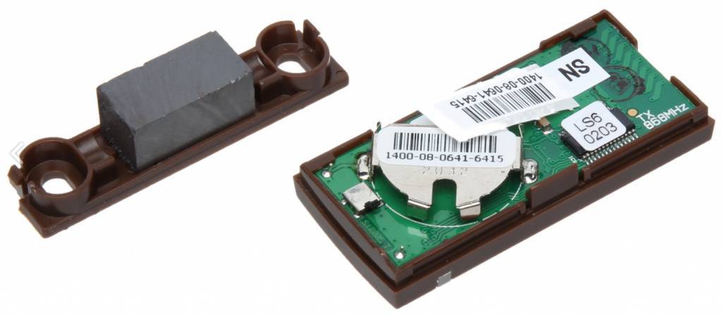JA 151MB Wireless Mini Magnetic Contact Sensor - Brown | Home Security & Window/Door Alarm System for Smart Homes