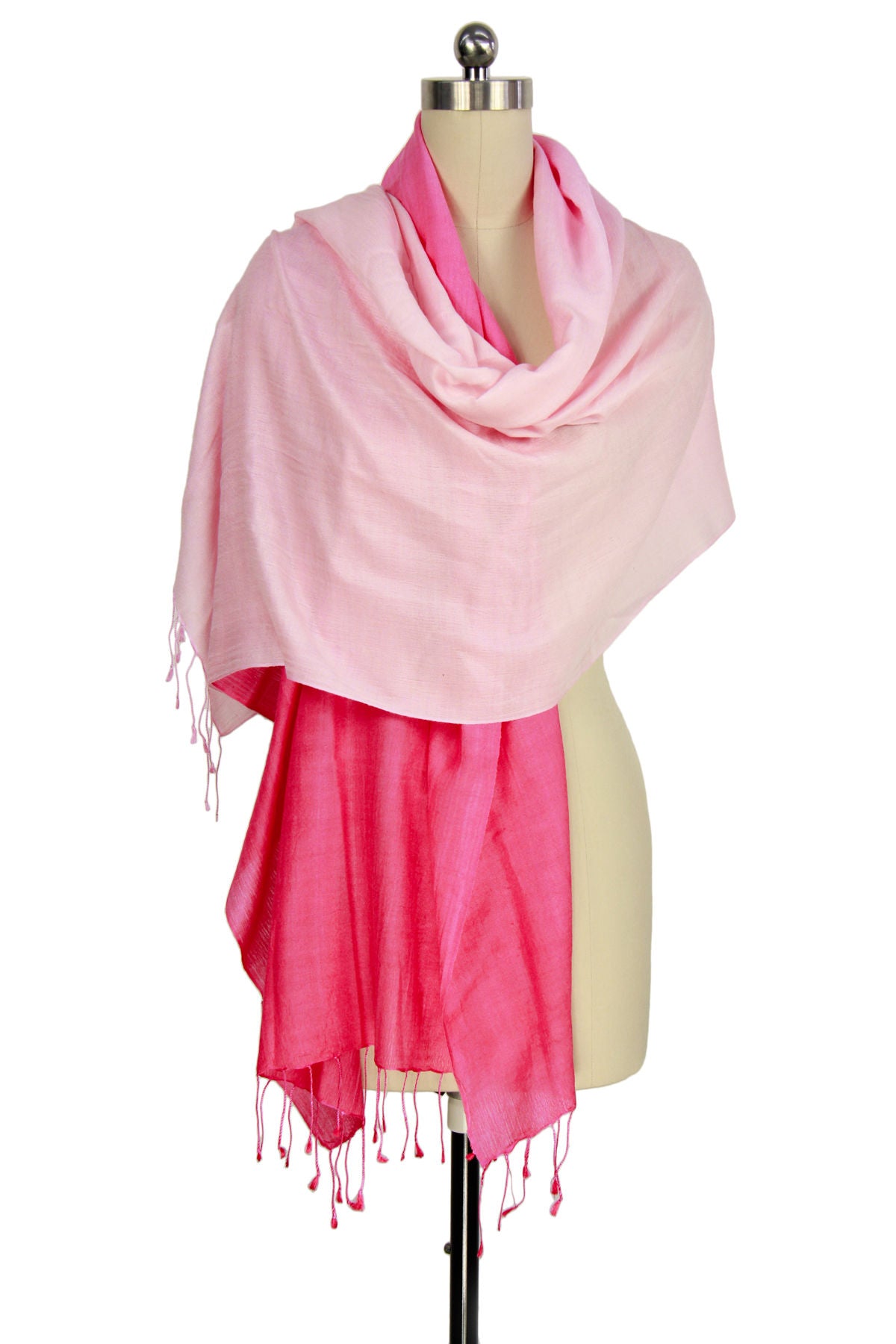 Arielle Summer Ombre Cashmere Pashmina Scarf - Soft & Lightweight Shawl Wrap for Women - Perfect for Travel, Beach & Evening Outfits