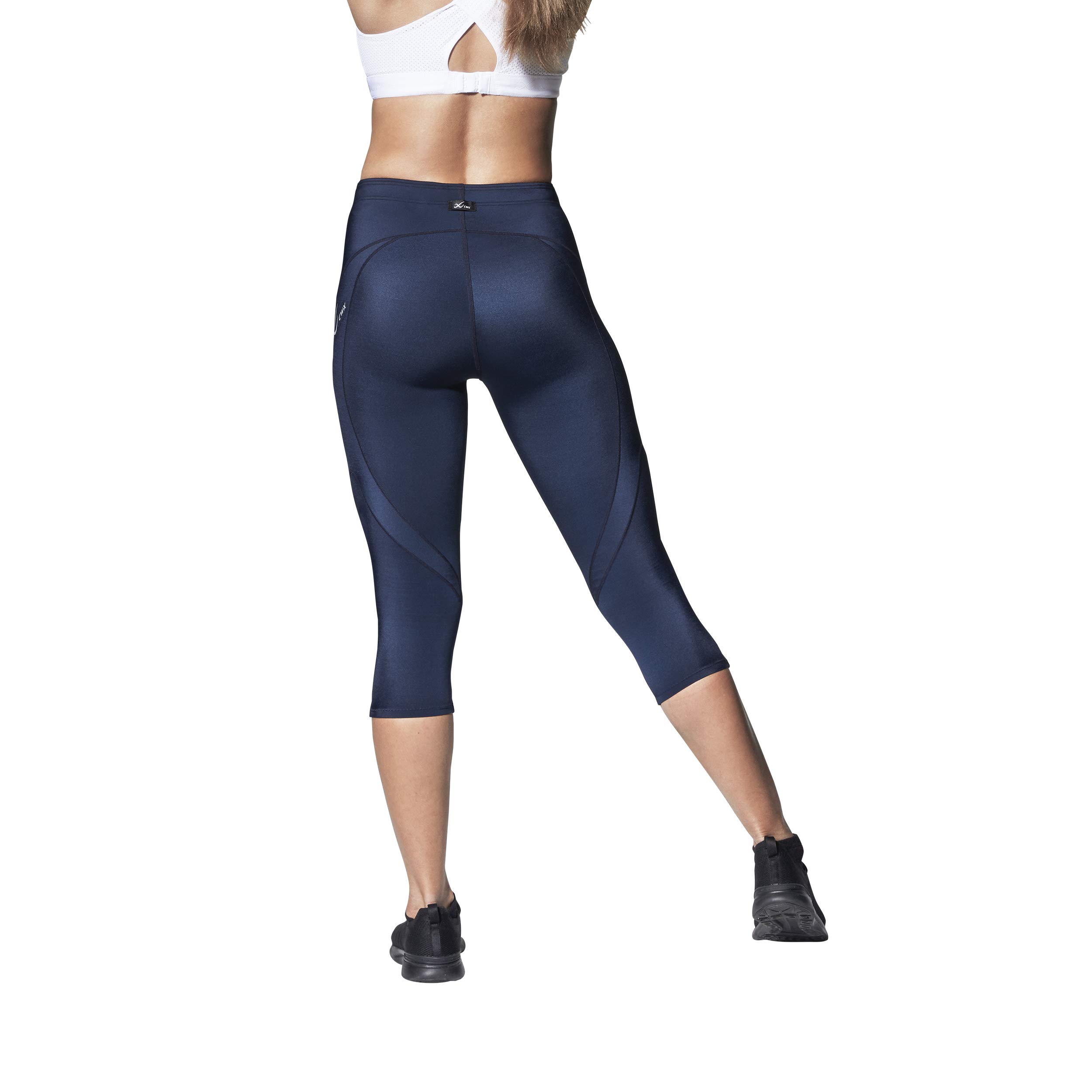CW-X Women's Stabilyx Joint Support 3/4 Capri Compression Tight Pants - Knee & Hip Pain Relief for Running, Yoga & Workouts