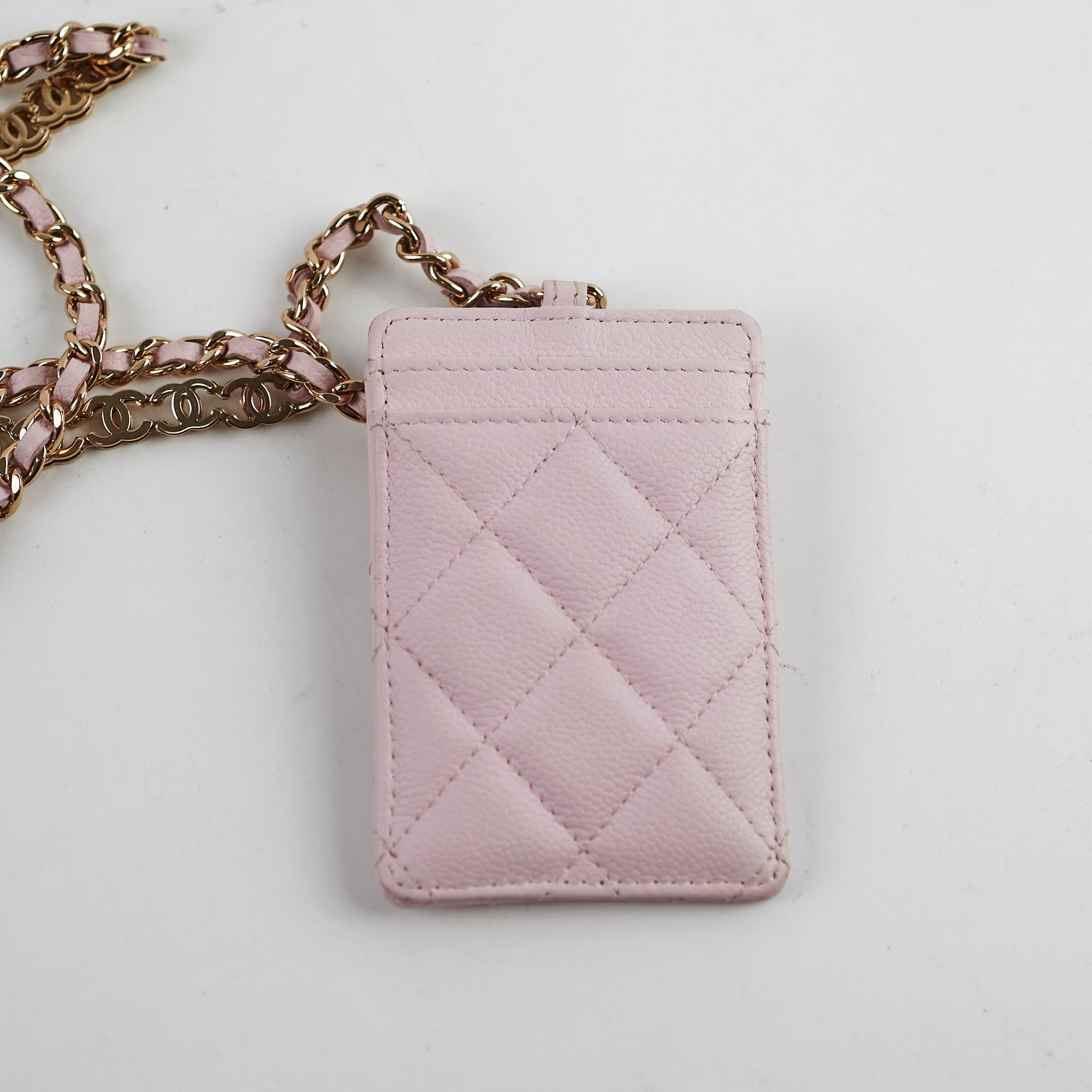 Chanel Caviar Leather Card Holder in Pink - Luxury Compact Wallet for Credit Cards & ID - Perfect for Everyday Use, Travel & Gifting