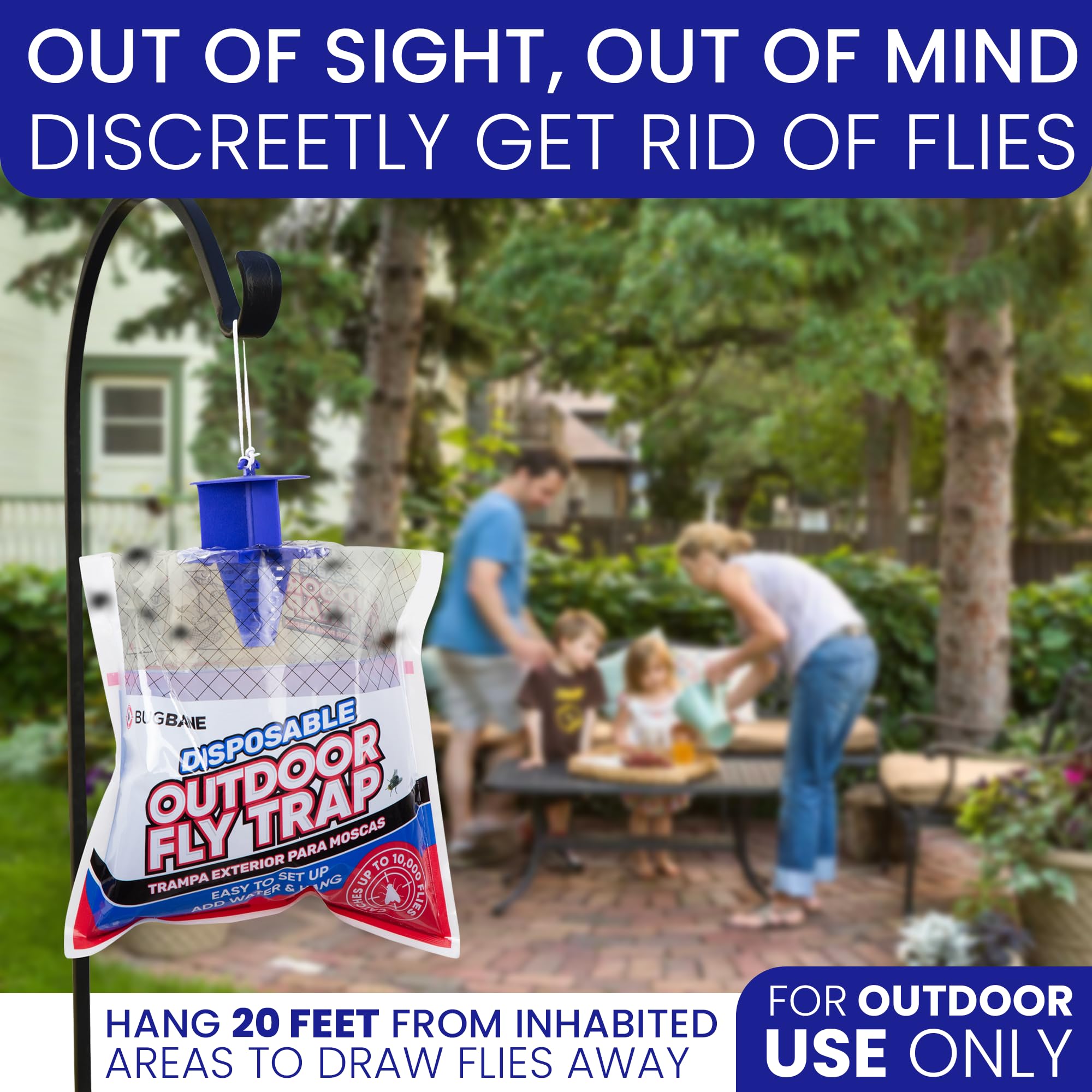 **Non-Toxic Outdoor Fly Traps – 12 Pre-Baited Disposable Hanging Fly Catchers for Patio, Yard, Horse Ranch & Trash Can – Effective Bug Control for Filth Flies – Ideal for Outdoor Use in Gardens, Farms & Backyards**