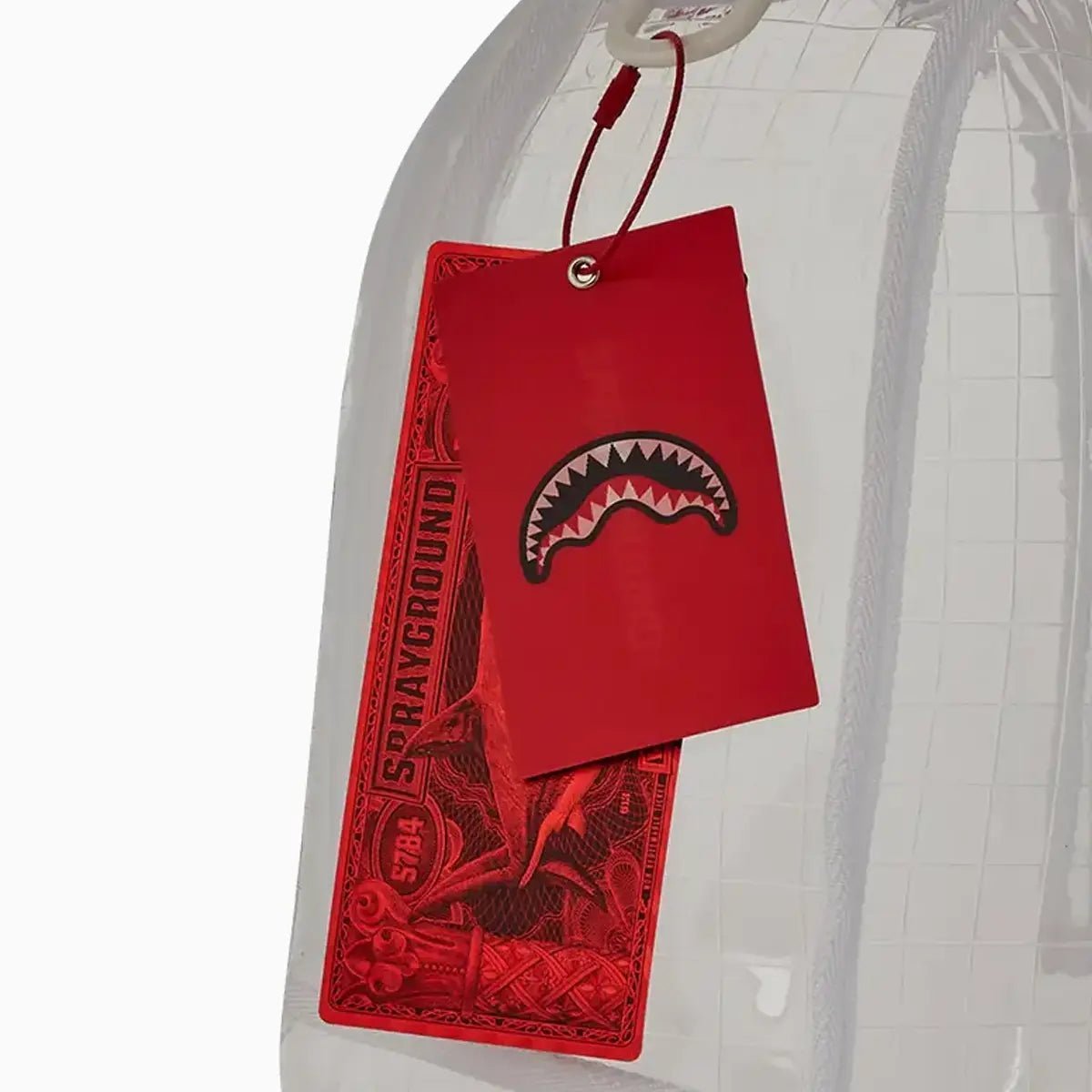 Clear Vision Sharks In Paris 100 All Clear Deluxe Backpack - Stylish Transparent School Bag for Students & Travelers
