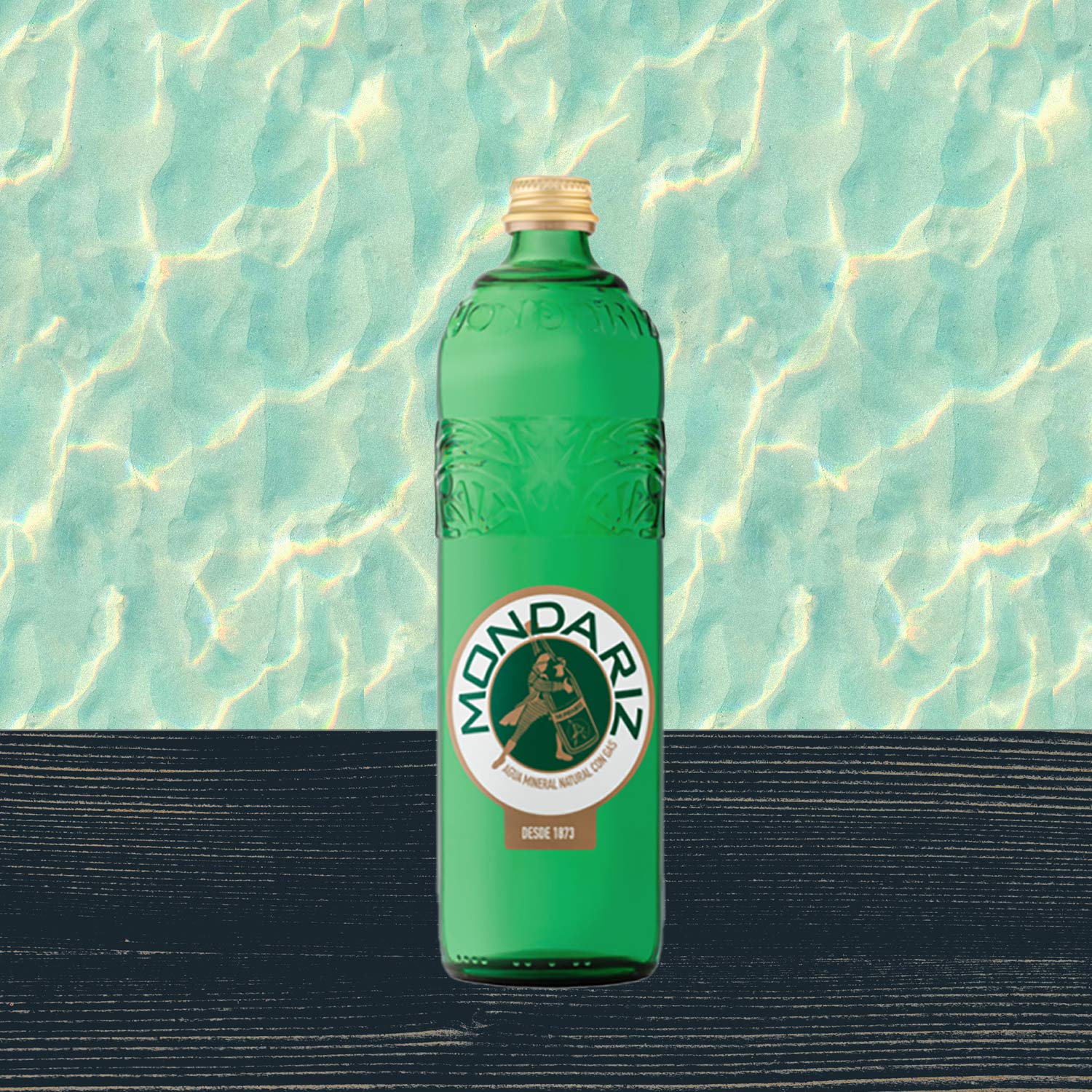 Mondariz Sparkling Natural Mineral Water - 12 Glass Bottles (750mL Each) - Premium Carbonated Spring Water for Parties, Gifts & Fine Dining