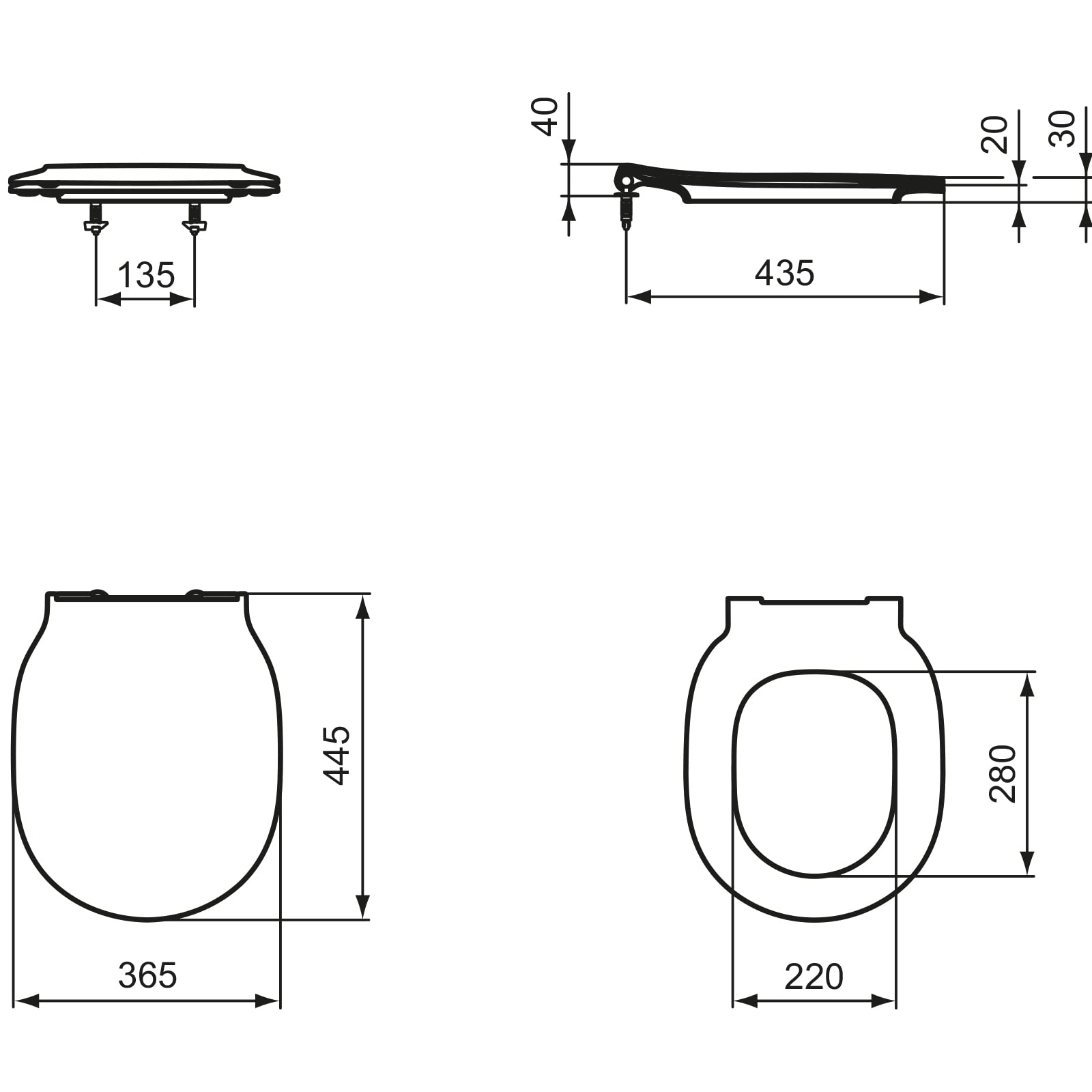 Ideal Standard E036601 Slim Connect Air Slow Close Toilet Seat - White | Modern Bathroom Upgrade for Comfort & Hygiene