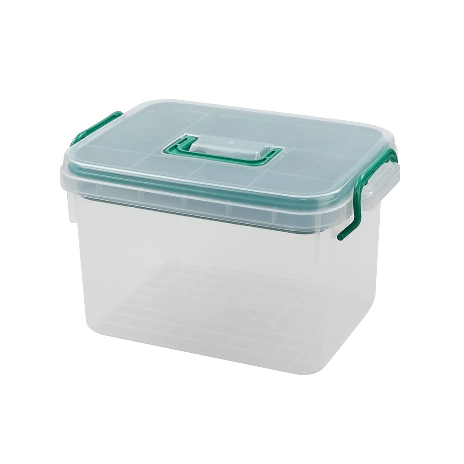 Gloreen Clear Plastic First Aid Kit Box - Portable Medicine Storage Organizer (1 Pack) for Home, Office, Travel & Emergency Preparedness