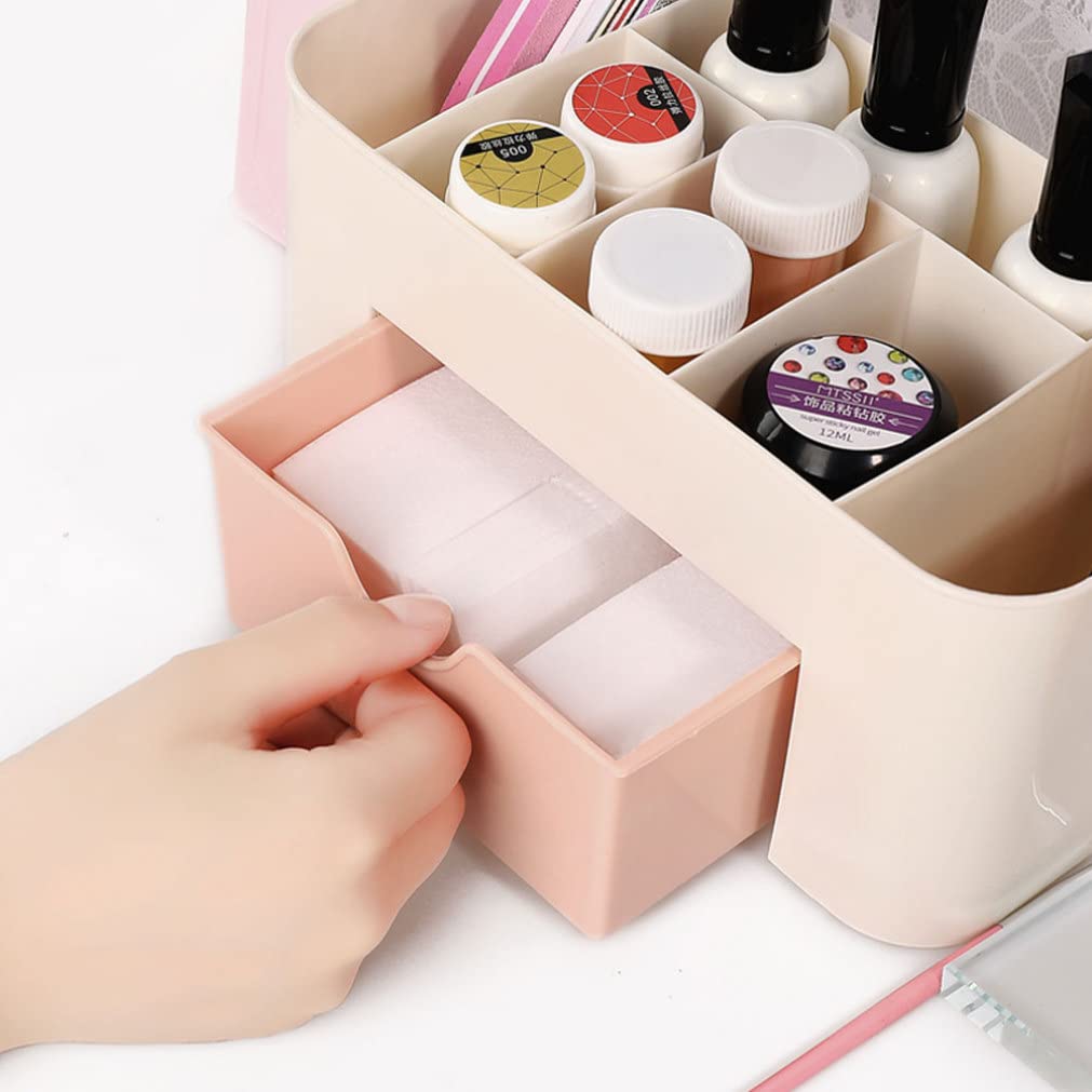 Stackable Makeup Organizer with Drawers - Pink Cosmetic Storage for Vanity Table, Bathroom Countertop & Office Desk - Perfect for Organizing Makeup, Jewelry, Pens & More