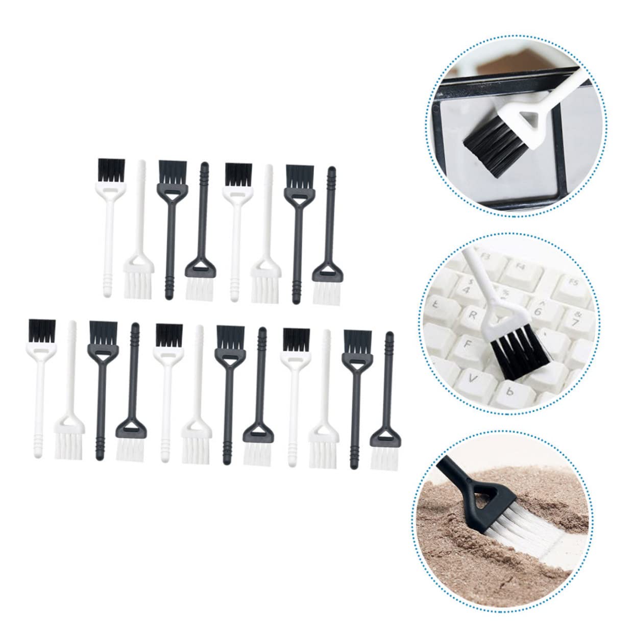 60 Pcs Cleaning Brush Kit for Razors, Screwdrivers, Dryers & Coffee Grinders - Electric Shaver, Beard Trimmer & Mustache Grooming Accessories - Perfect for Home, Salon & Travel Use
