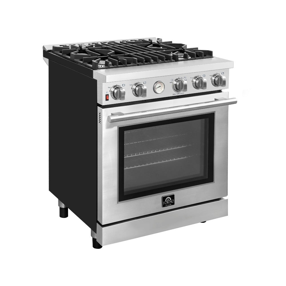 Premium 30-inch 4.62 cu. ft. Professional Gas Range with Stove and Oven in Stainless Steel (FFSGS6228 30S) - Ideal for Home Kitchens, Restaurants & Culinary Enthusiasts