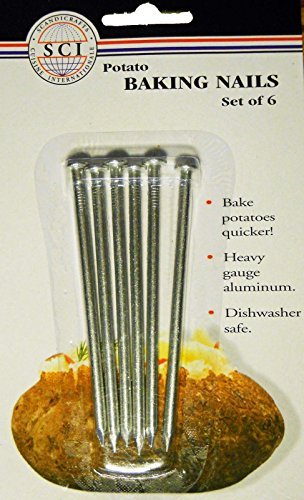 Aluminum Potato Nails Set of 6 - Baking & Cooking Tools for Perfect Baked Potatoes