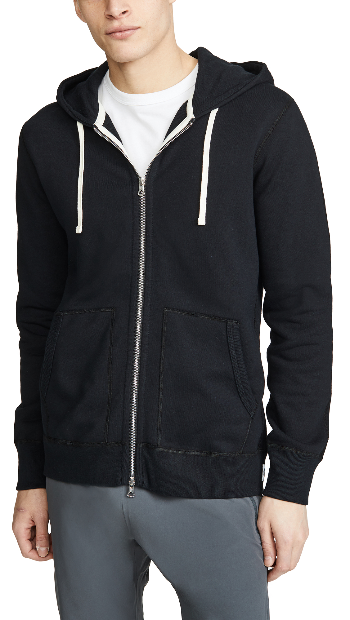 Reigning Champ Men's Mid Weight Terry Zip Hoodie - Premium Cotton Fleece Pullover for Casual Wear & Gym Workouts