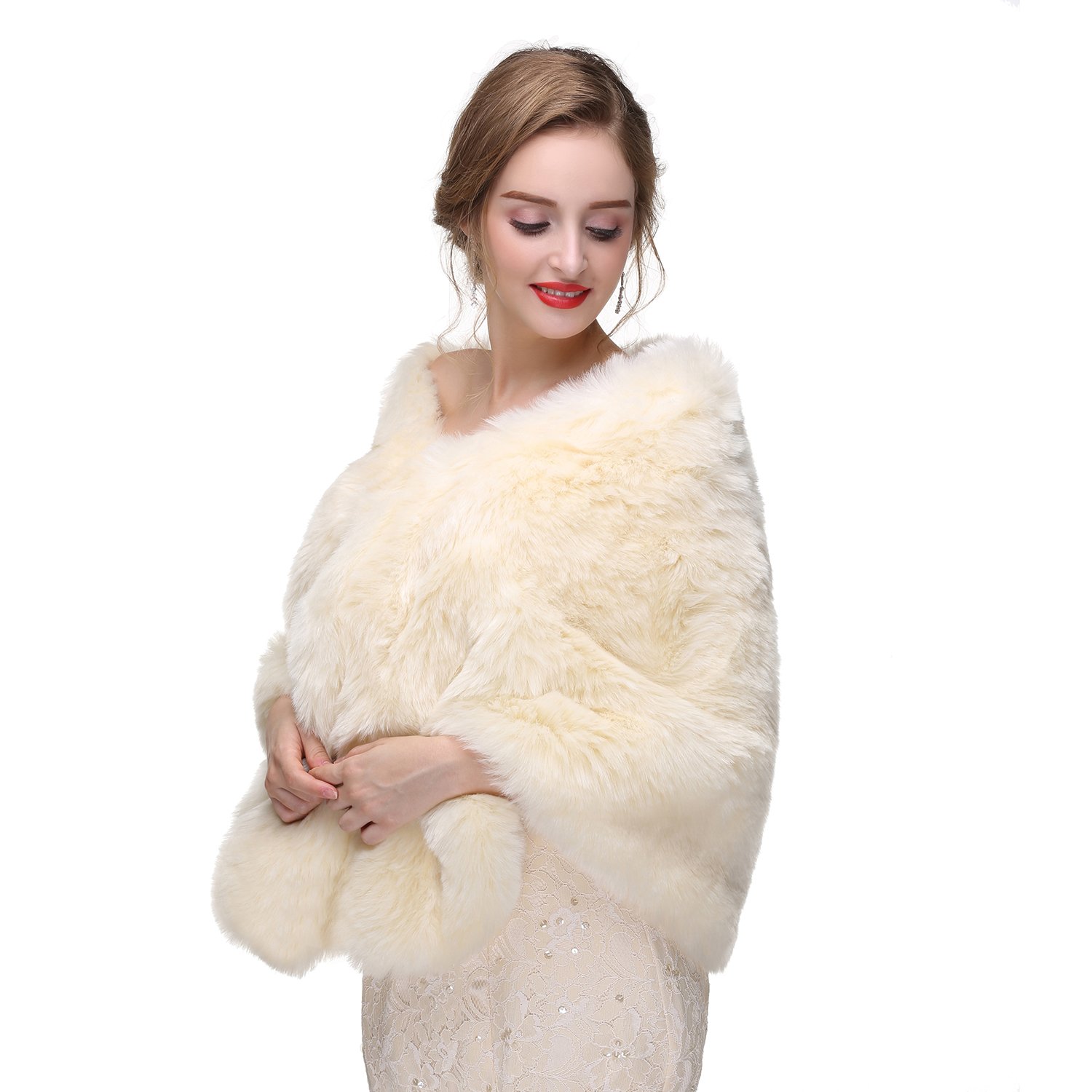 Elegant Women's Wedding Shrug Stole - Lace Bridal Wrap Cape Shawl for Bride, Bridesmaids & Special Occasions | Perfect for Church Ceremonies, Beach Weddings & Formal Events