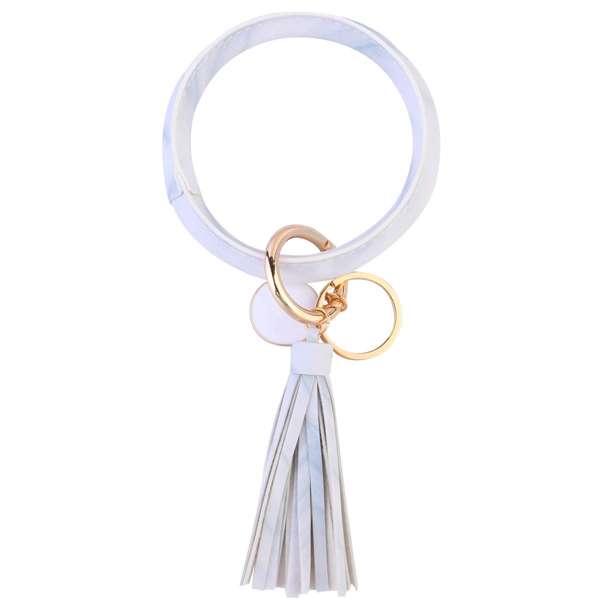 Hemoton PU Leather Bracelet Keychain - Stylish Wristlet Key Holder with Tassel for Women & Men - Perfect for Keys, Wallets, and Everyday Essentials - Great Gift Idea for Friends and Family
