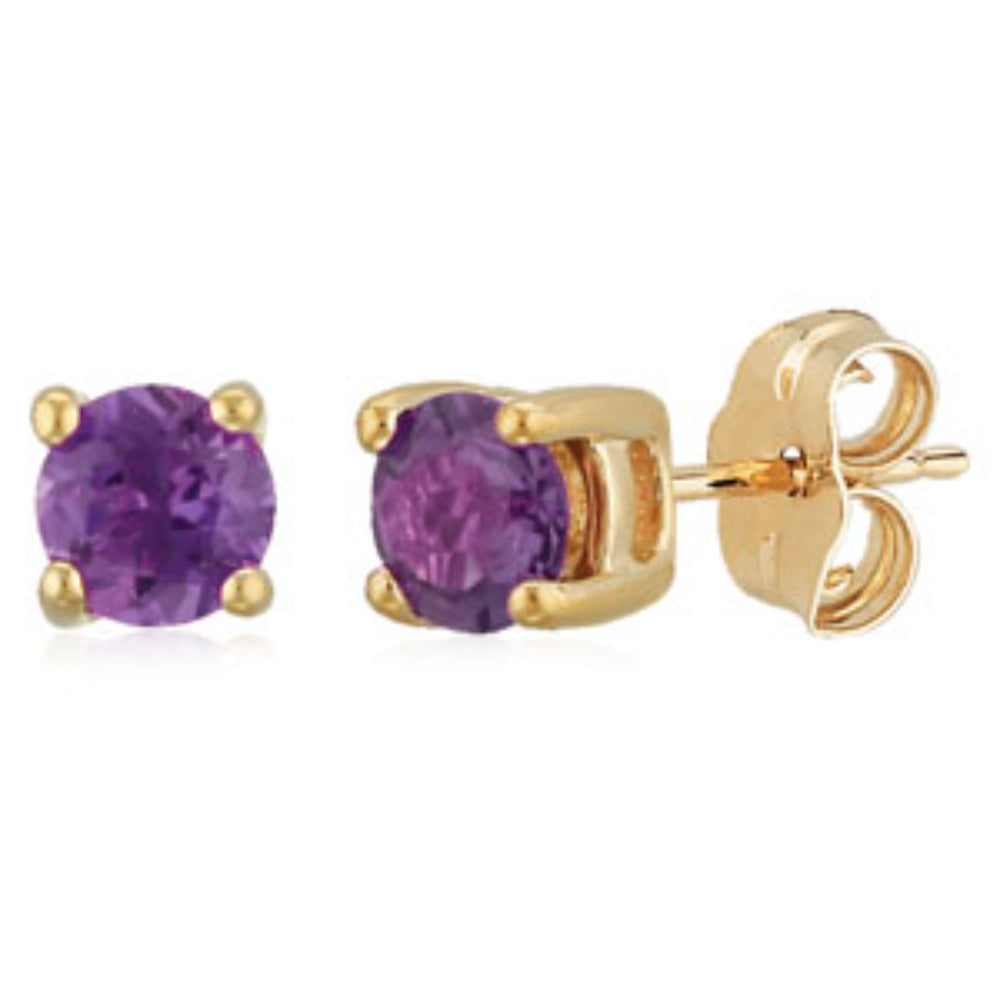 14K Gold Gemstone Stud Earrings for Women - Dainty & Elegant Jewelry Gift for Birthday, Anniversary, Valentine's Day - Perfect for Everyday Wear & Special Occasions