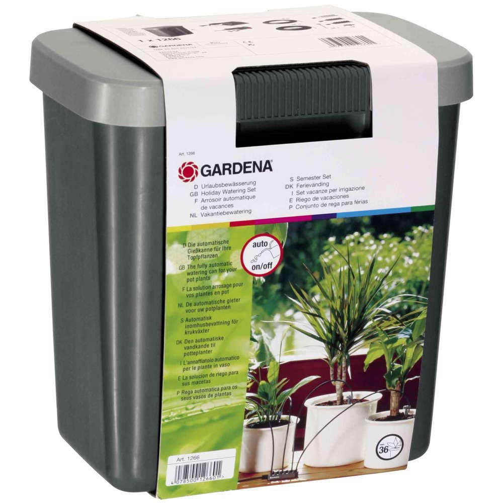 Gardena Automatic Holiday Irrigation System – Water Up to 36 Pots – Perfect for Indoor Plants, Outdoor Gardens & Vacation Home Care