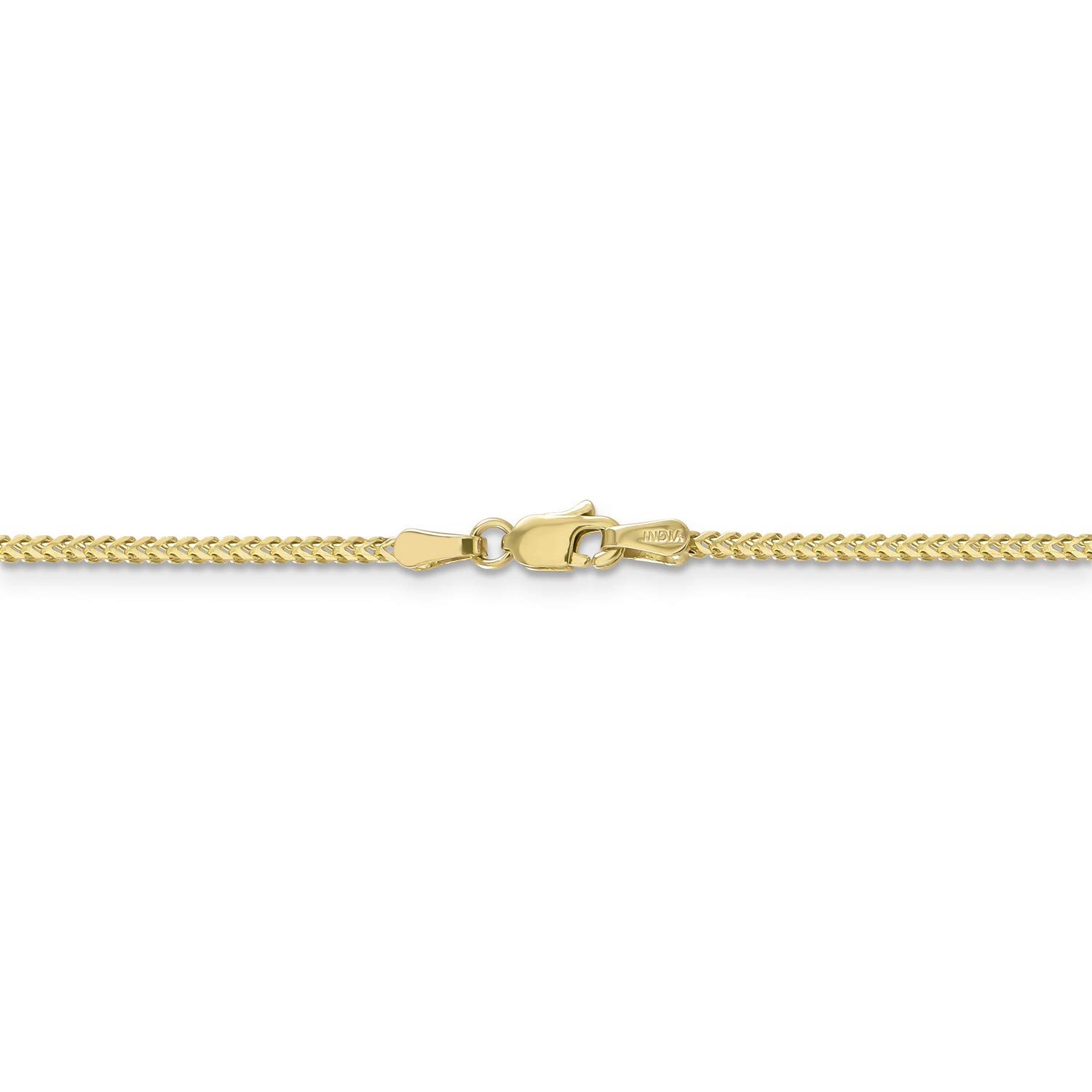 10K Yellow Gold Franco Chain Necklace or Bracelet for Women - Durable & Hypoallergenic Jewelry for Everyday Wear, Gifts & Special Occasions