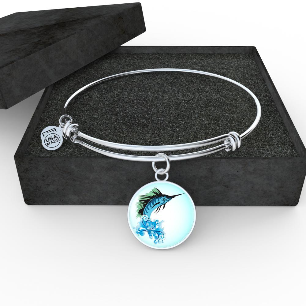 Marlin Necklace and Bracelet Set - Sterling Silver Fish Jewelry Collection for Women - Perfect for Beach Vacations, Summer Outfits and Ocean Lover Gifts